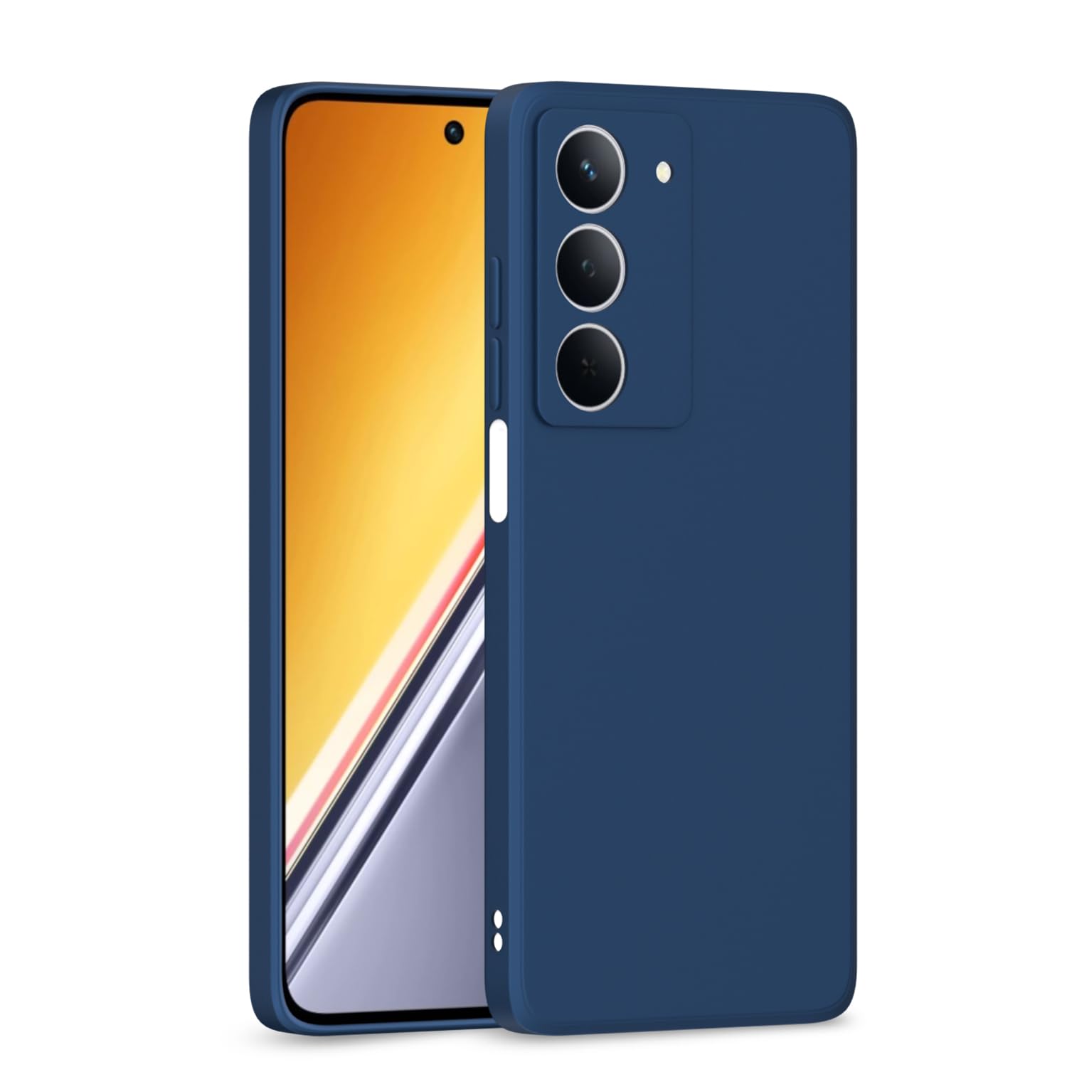 Pikkme Realme P3x 5G Liquid Silicone Back Cover - Blue