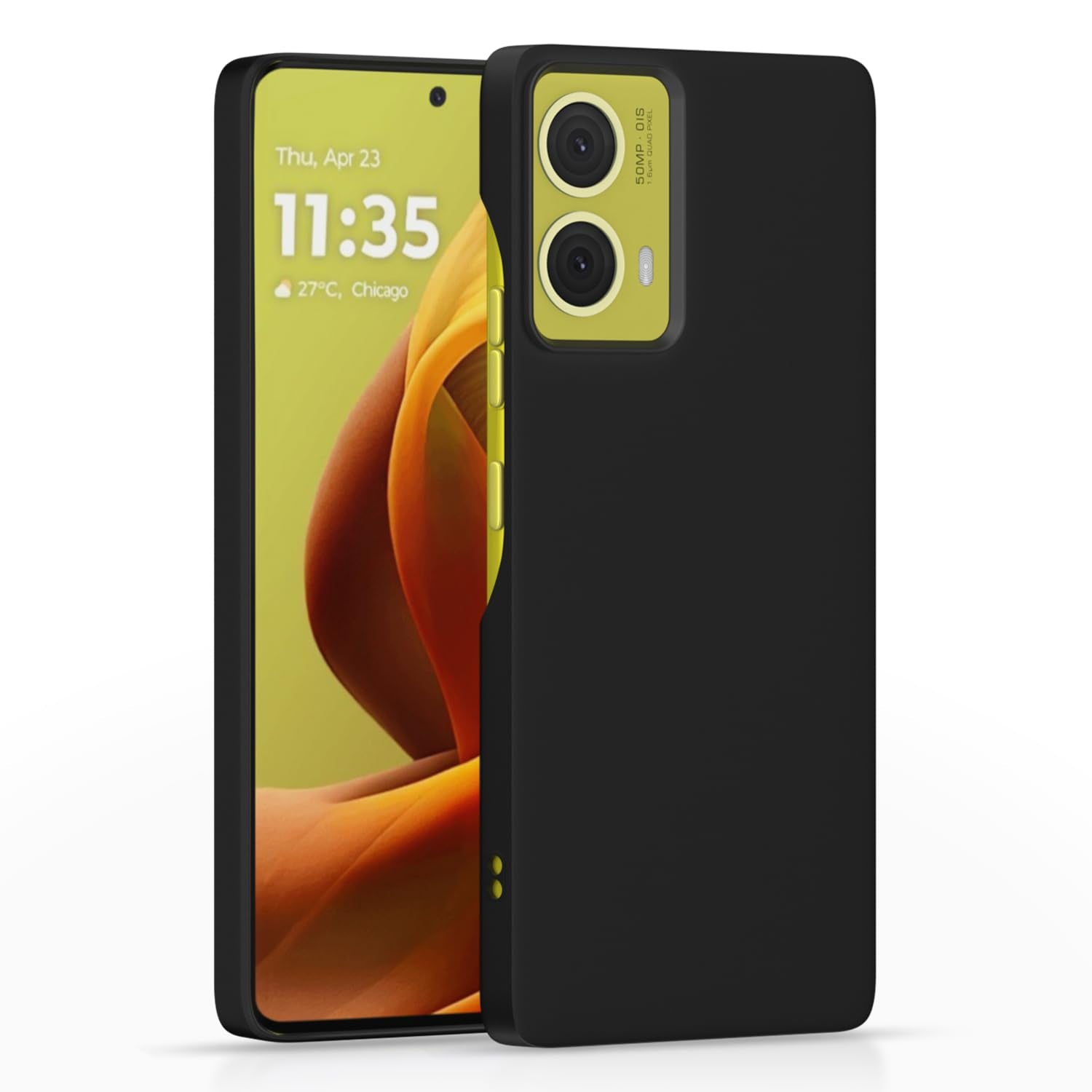 Pikkme Moto G85 5G SideCut black mobile back cover