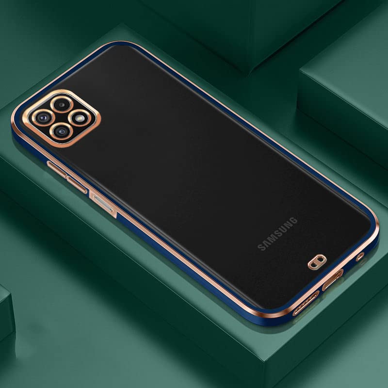 Samsung A22/F42 5G Chrome mobile back cover in blue by Pikkme – photo 4