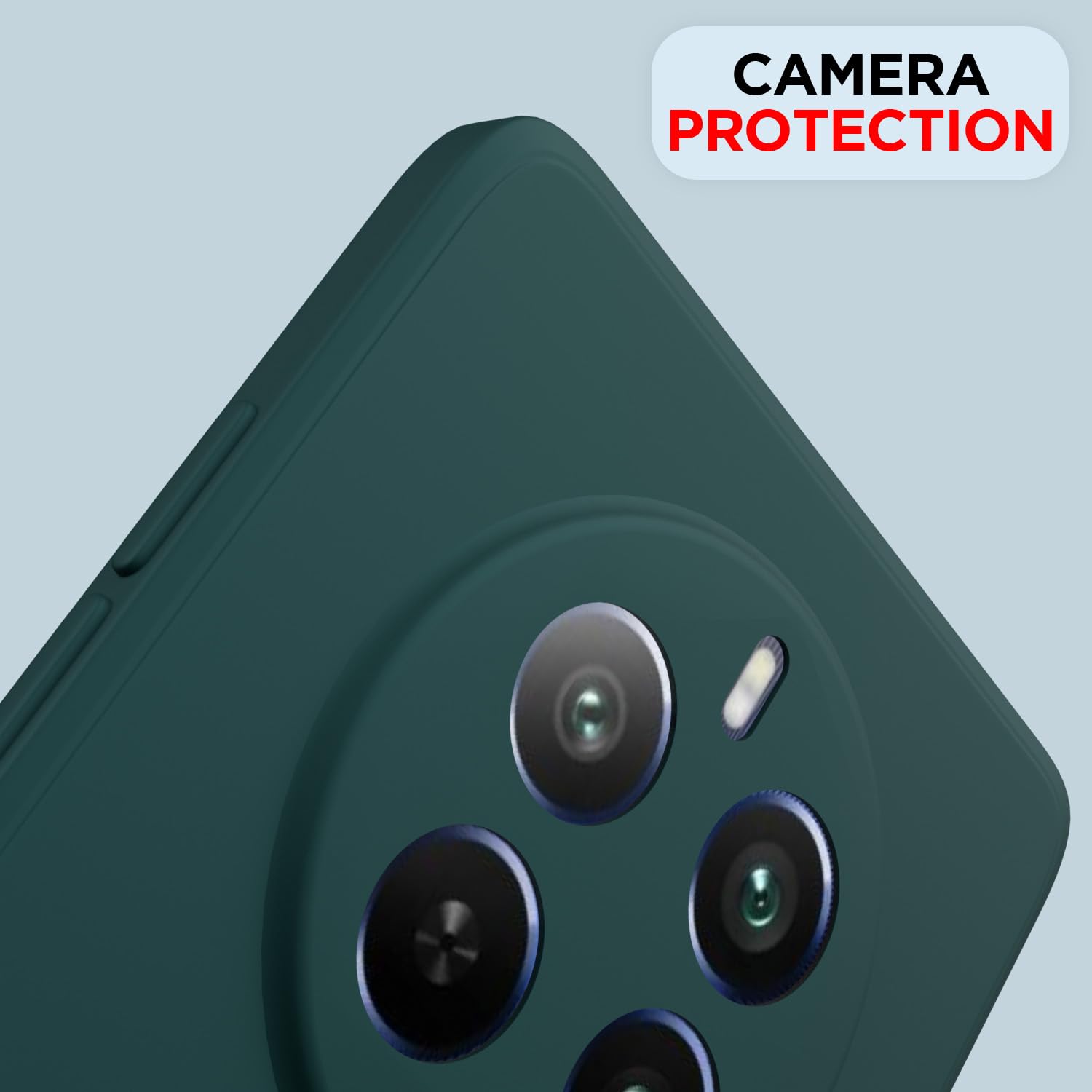 Pikkme Realme 12 Pro 5G Liquid Silicone Back Cover (Green)