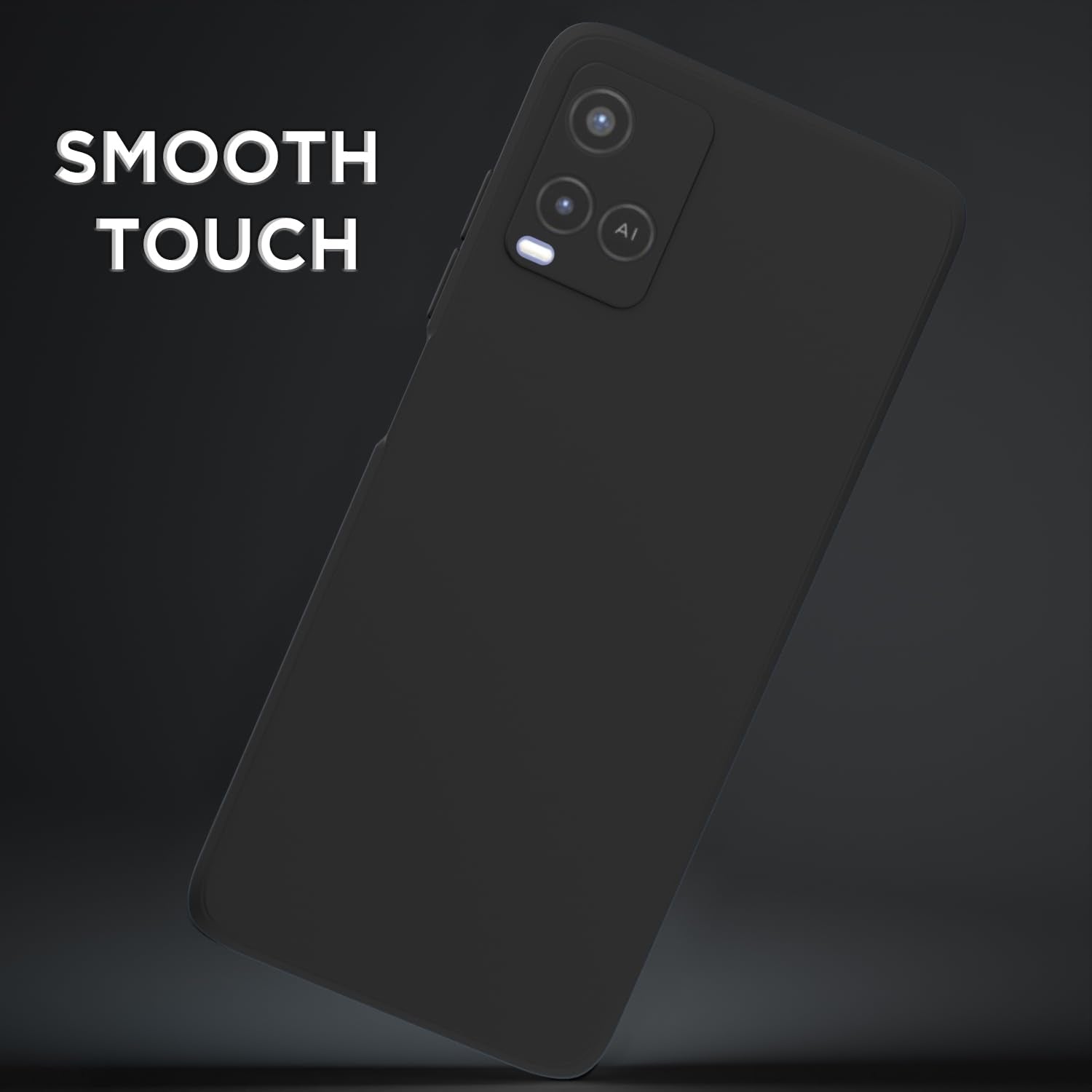 Pikkme Vivo Y21 2021 Soft Matte Silicone Shockproof Case (Black)