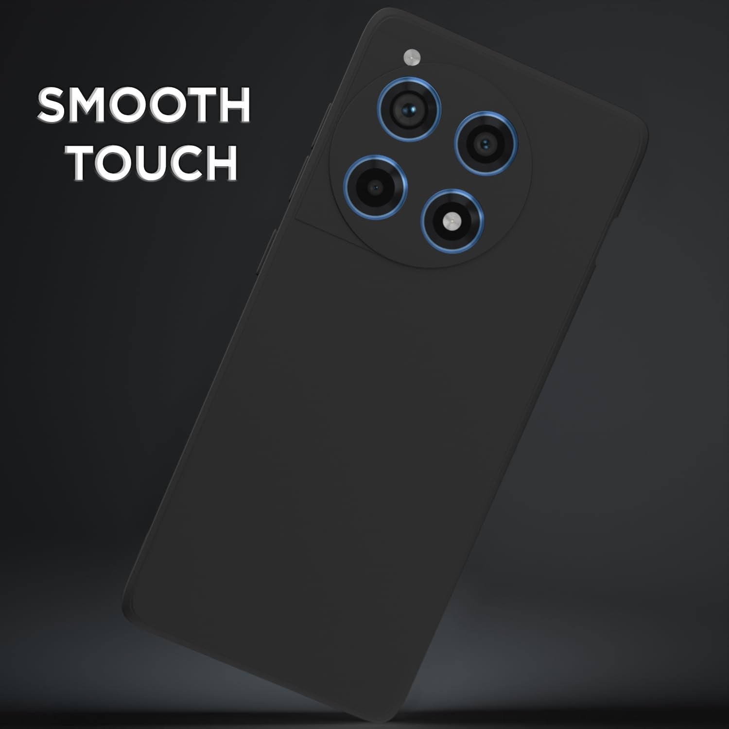 Pikkme OnePlus 12R 5G Liquid Silicone Back Cover | Black