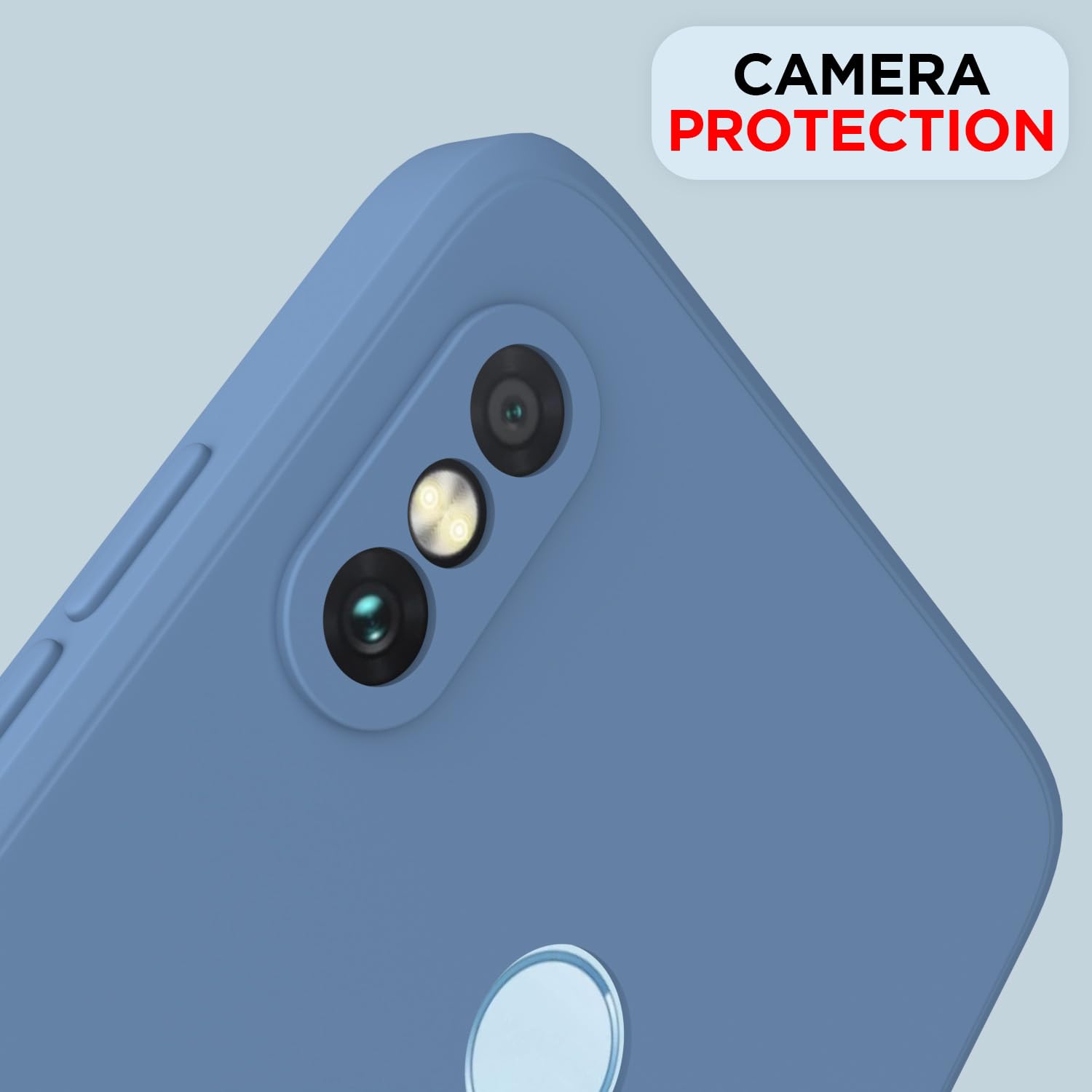 Pikkme Redmi Note 5 Pro Soft Matte Silicone Shockproof Case (Aqua Blue)