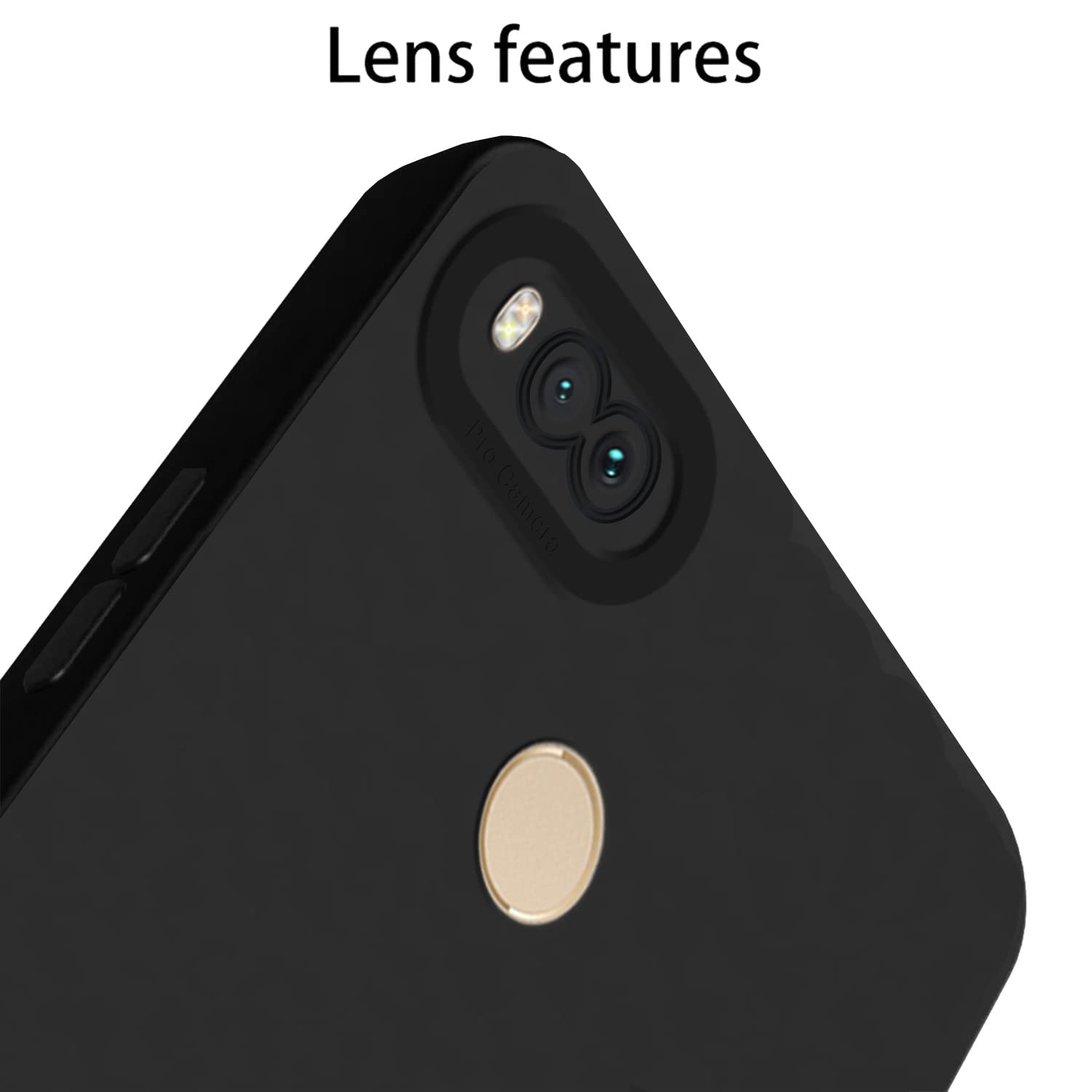 Pikkme Mi A1 Liquid Silicone Back Cover | Black