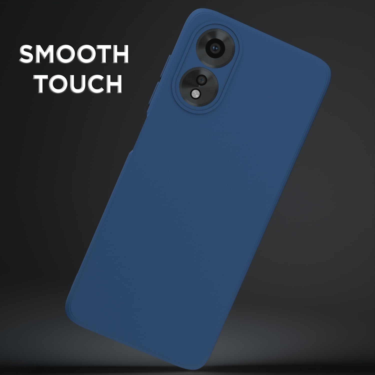 Pikkme Oppo A38 Liquid Silicone Back Cover (Blue)