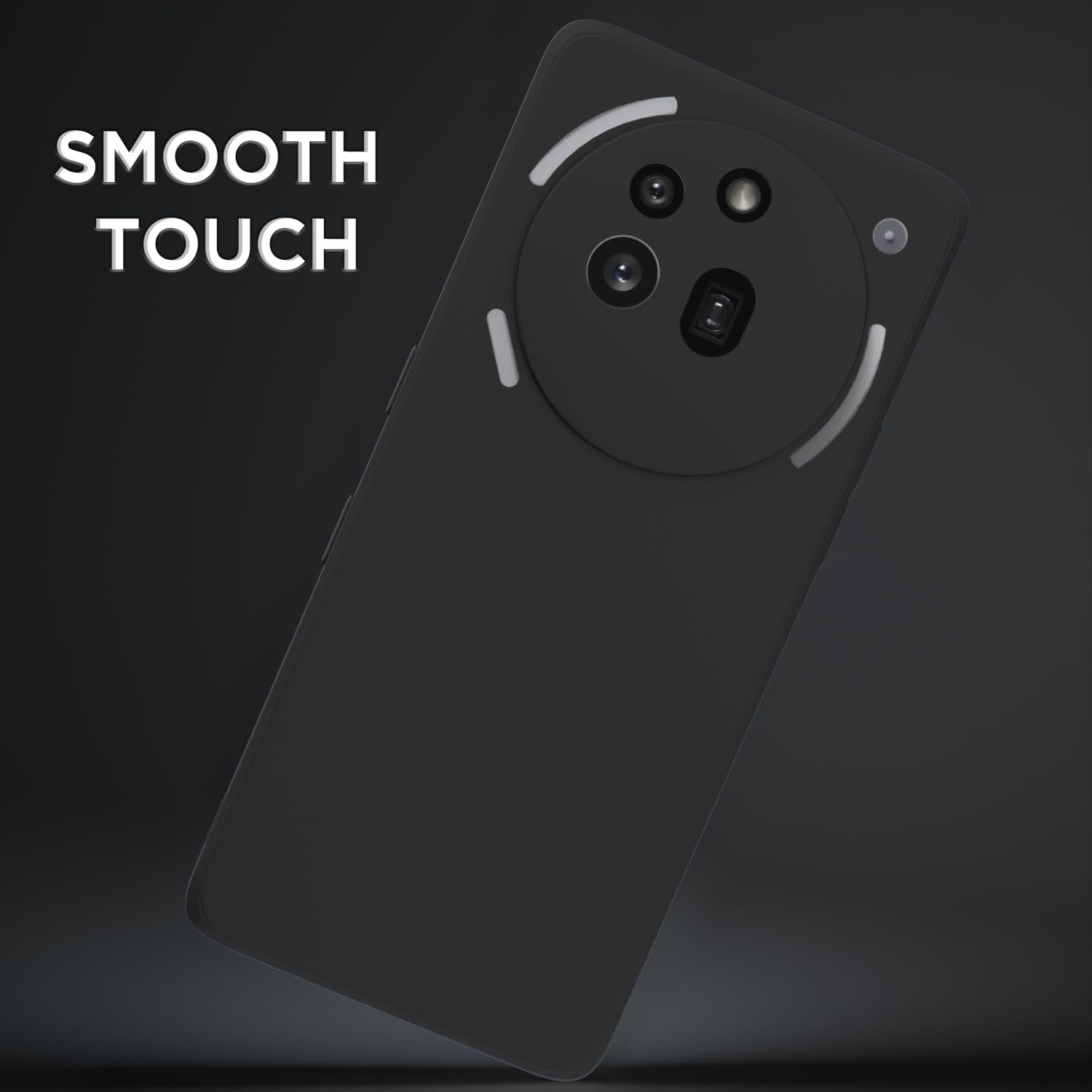 Pikkme Nothing Phone 3A Pro Soft Matte Silicone Shockproof Case (Black)
