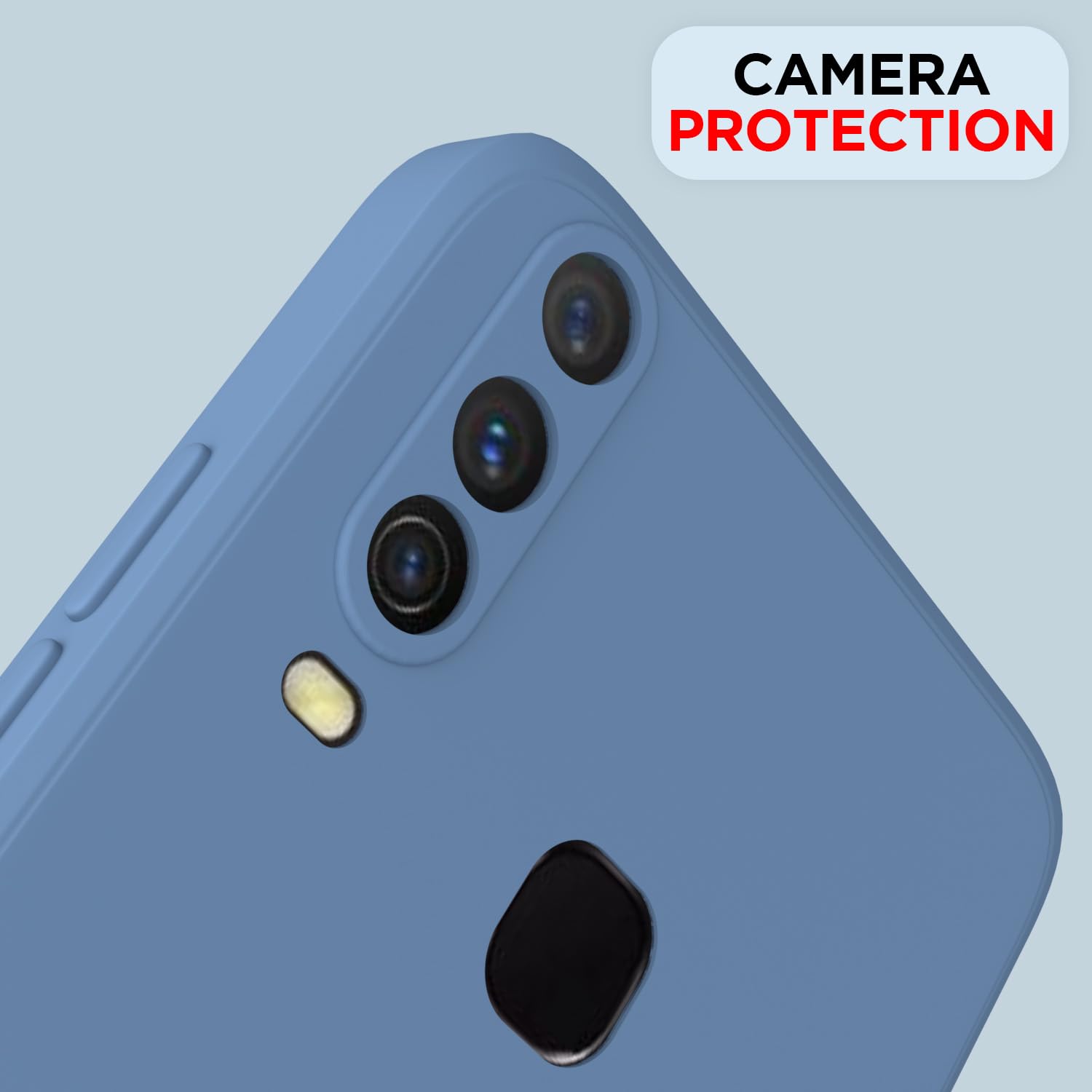 Pikkme Vivo Y12 / Y15 / Y17 Soft Matte Silicone Shockproof Case (Aqua Blue)