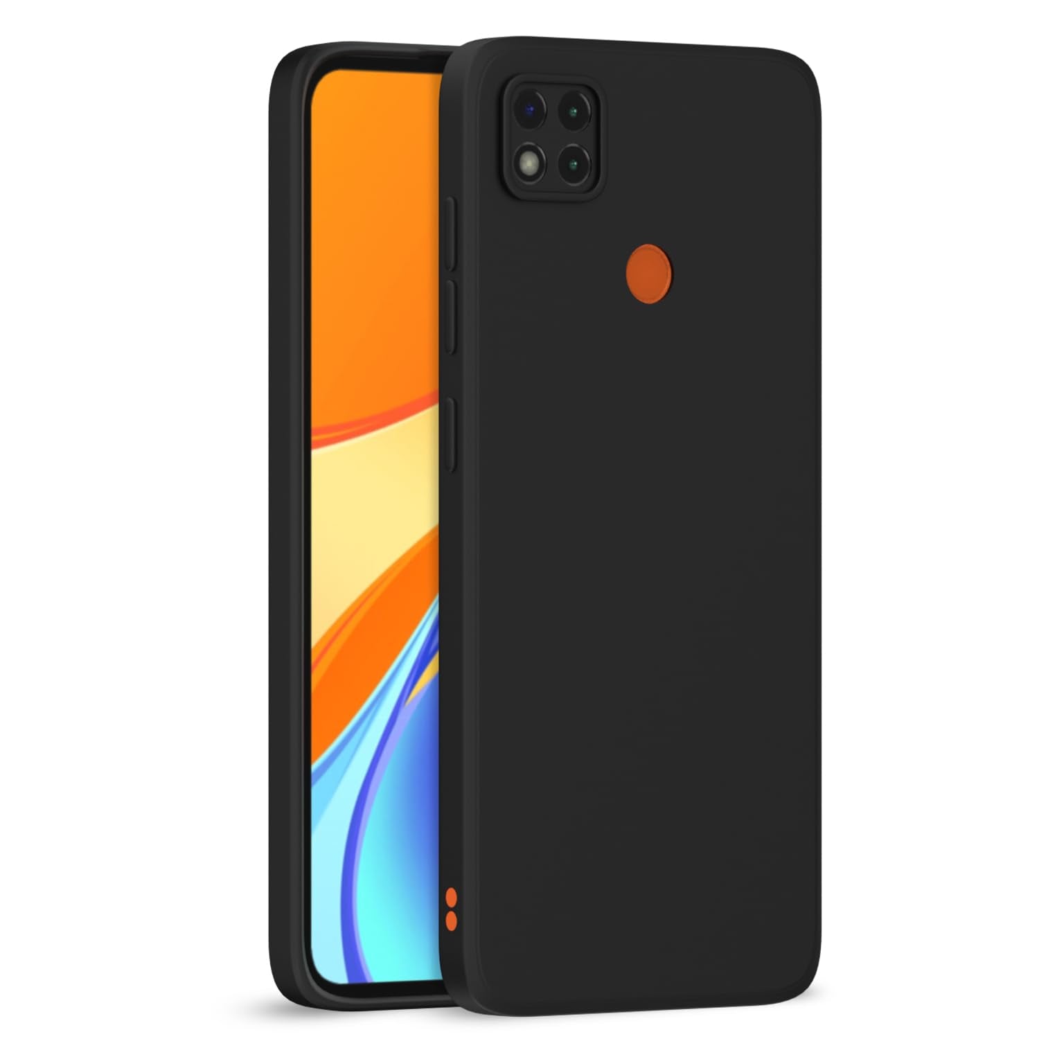 Mi Redmi 10A / Redmi 9 / Redmi 9C / 9 Activ/Poco C31 Liquid Silicone Back Cover-Black