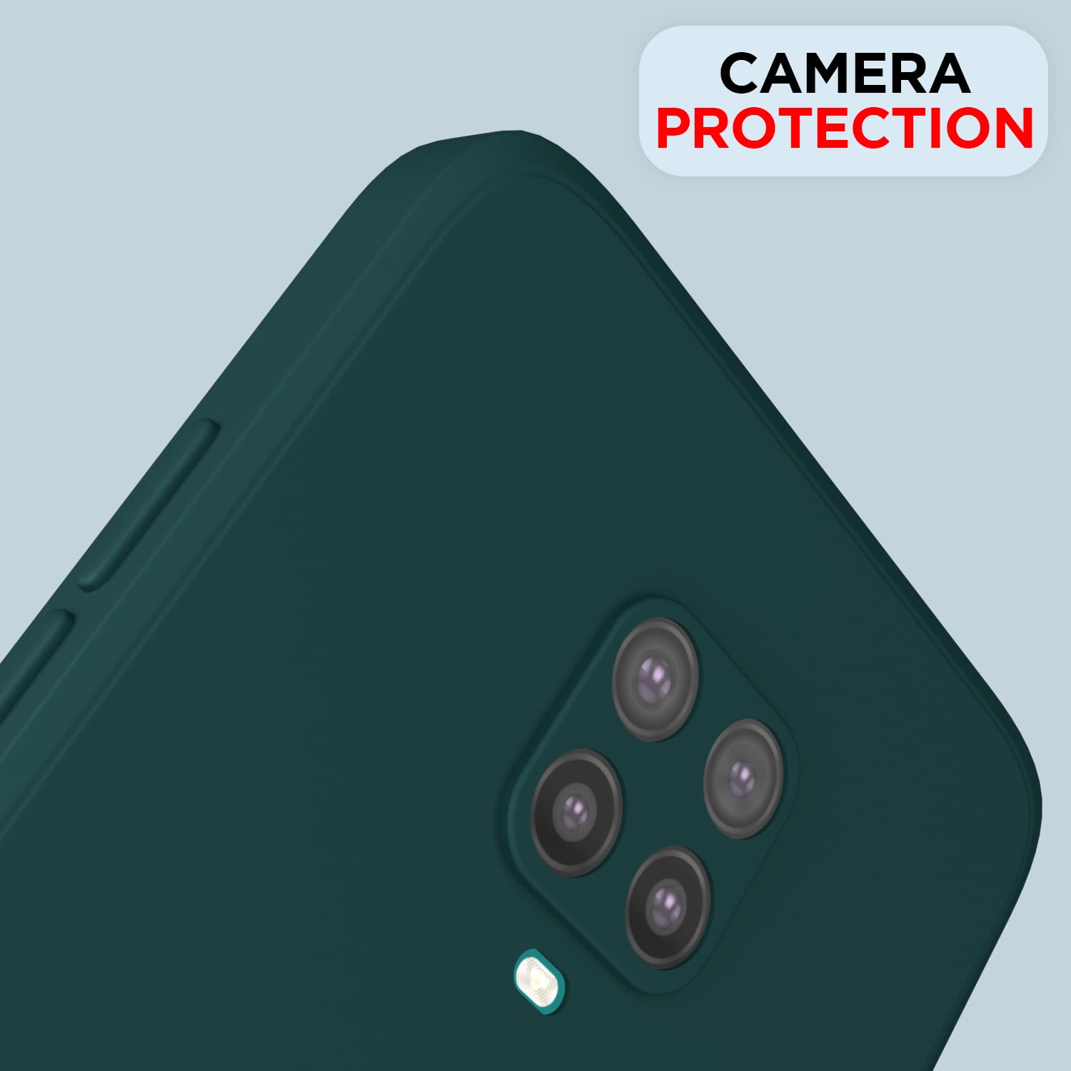 Pikkme Redmi Note 10 Lite / Redmi Note 9 Pro / Note 9 Pro Max Soft Matte Silicone Shockproof Case (Green)