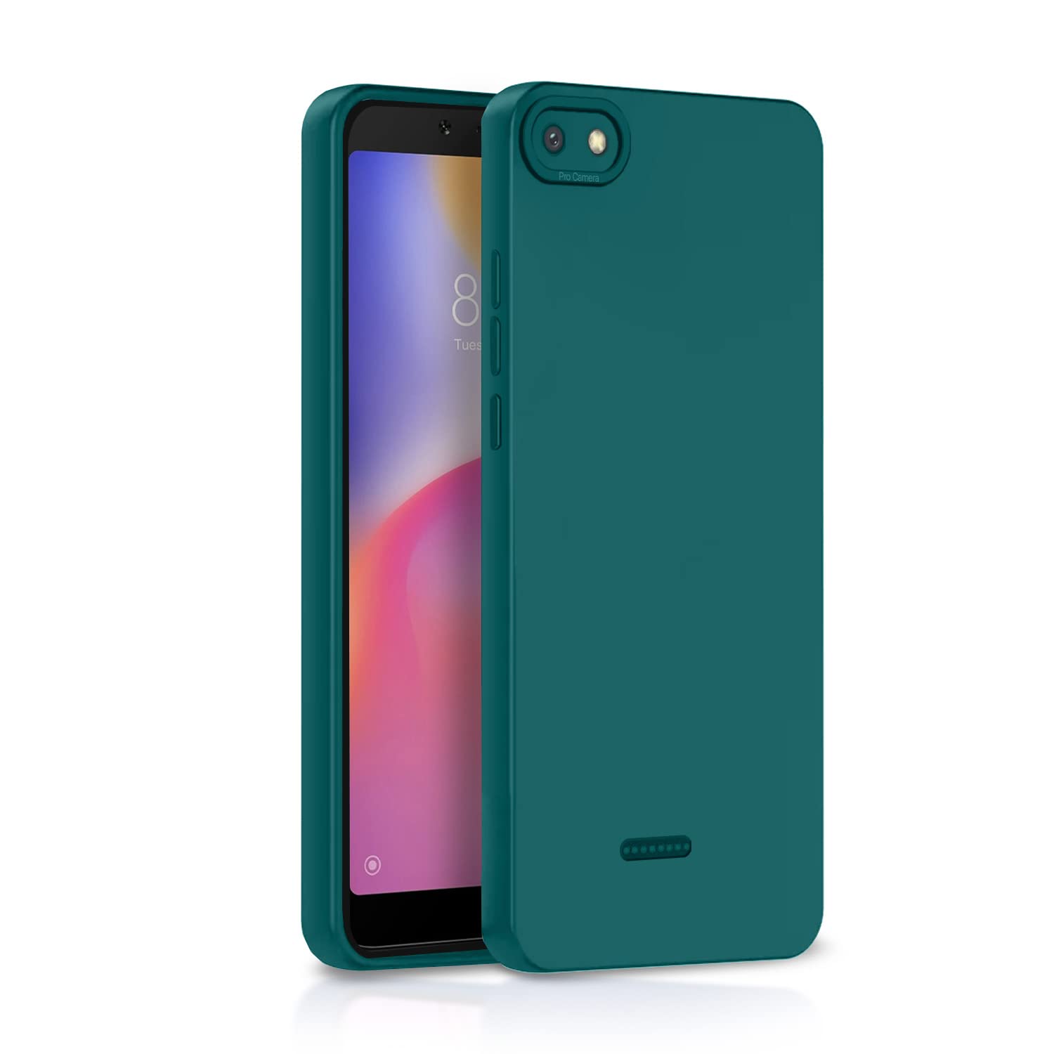 Mi Redmi 6ALiquid Siliconee Back Cover-Green