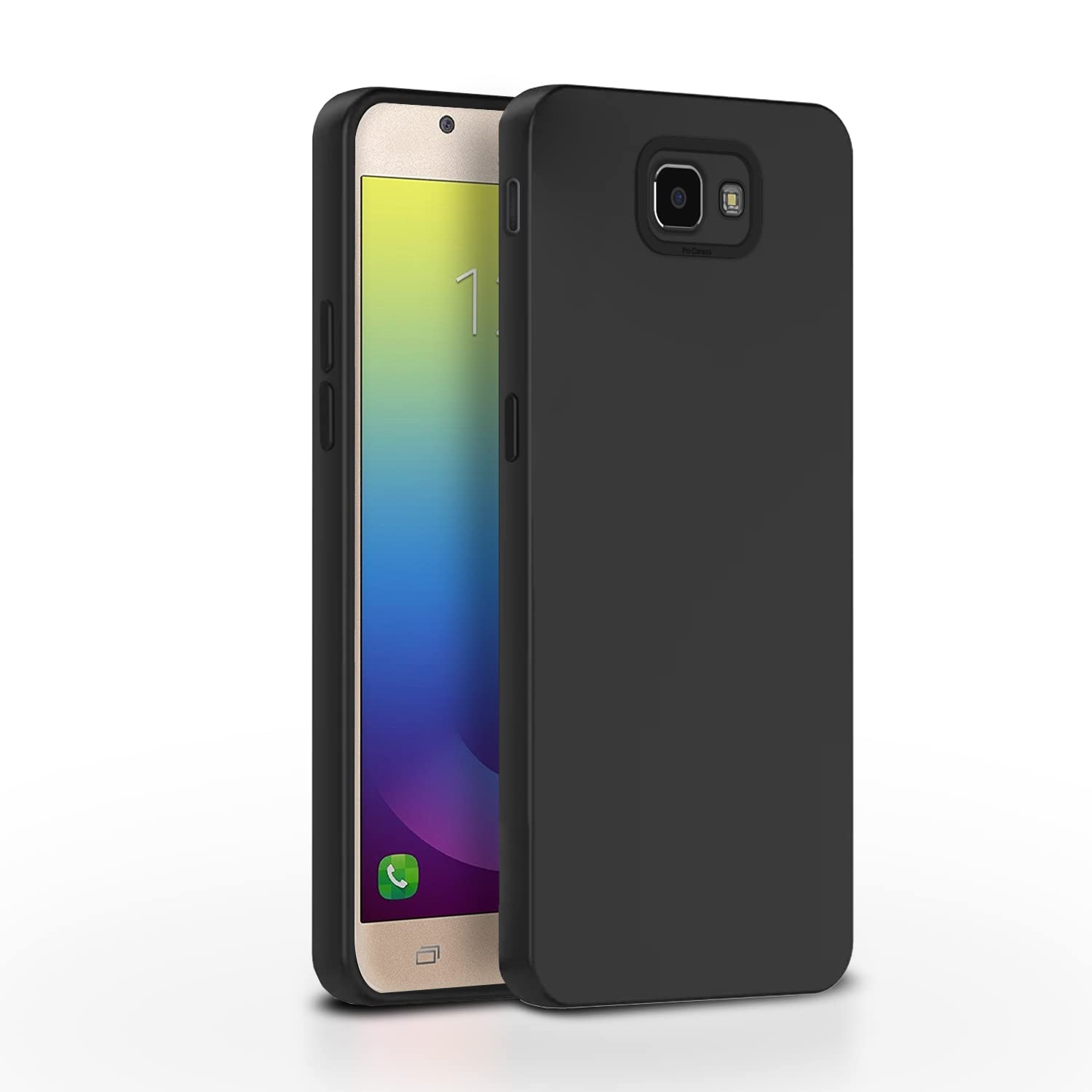 Pikkme Samsung J7 Prime Liquid Silicone black phone cover
