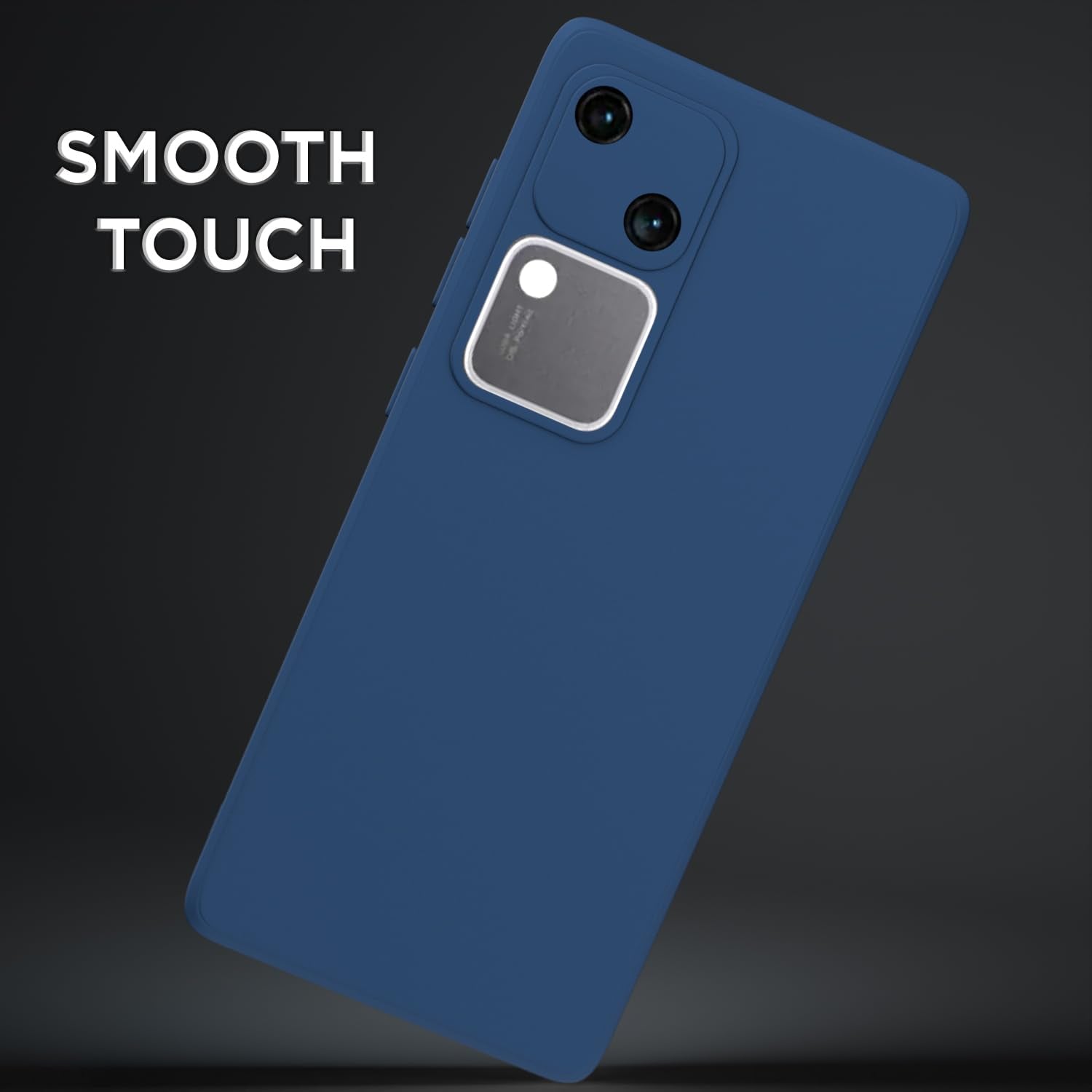 Pikkme Vivo V30 5G Liquid Silicone Back Cover (Blue)