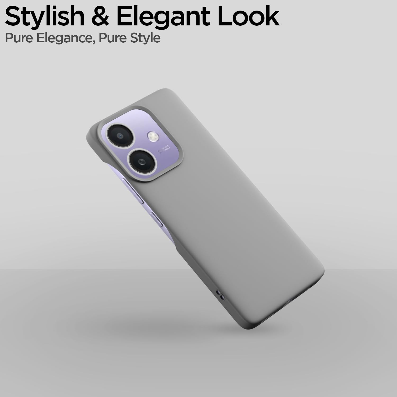 Pikkme Oppo A3x 5G / A3x 4G SideCut Back Cover (Grey)