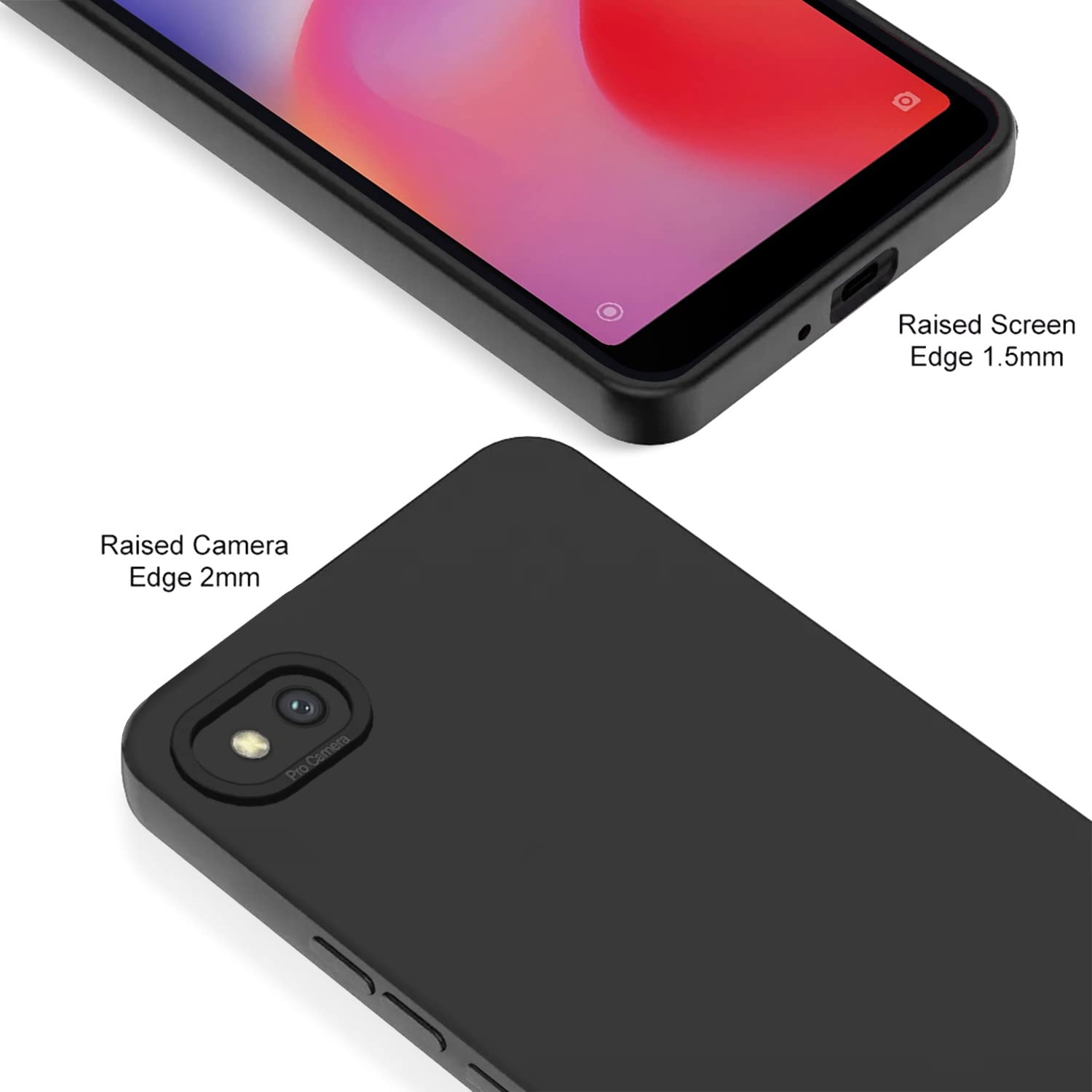 Pikkme Mi Redmi 5ALiquid Siliconee Back Cover | Black