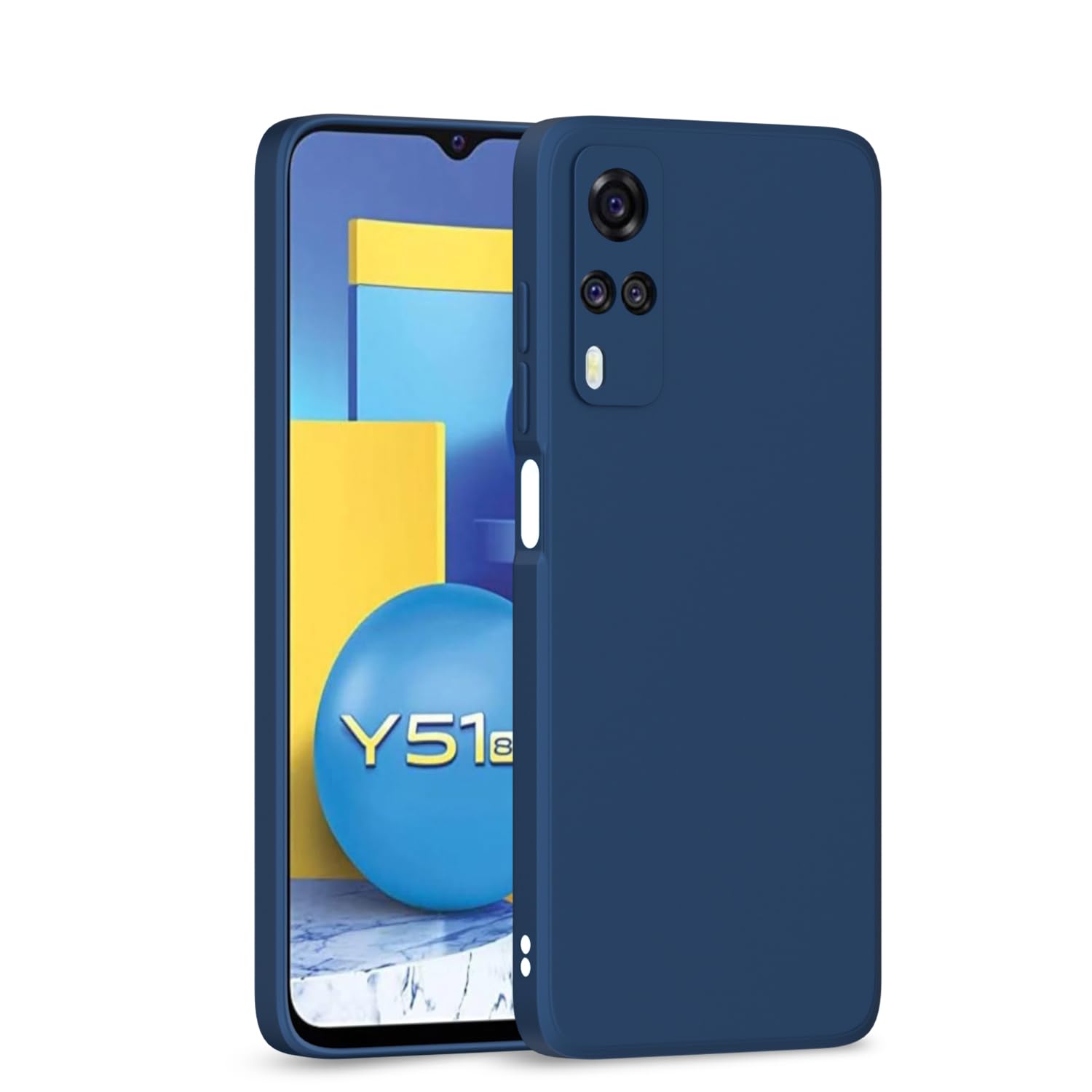 Pikkme Vivo Y31 / Y51A / Y51 / Y51i Liquid Silicone Back Cover - Blue