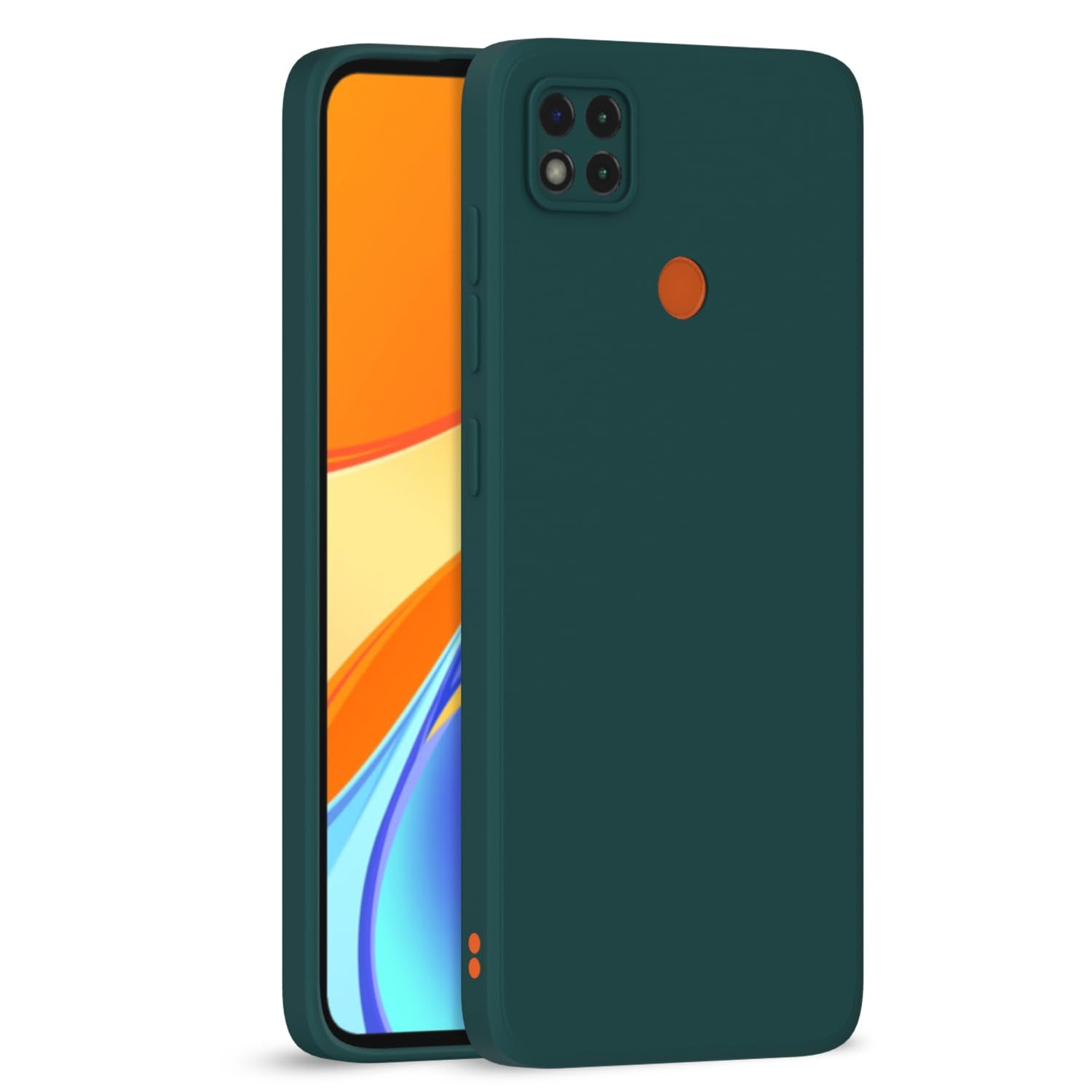 Mi Redmi 10A / Redmi 9 / Redmi 9C / 9 Activ/Poco C31 Liquid Silicone Back Cover-Green