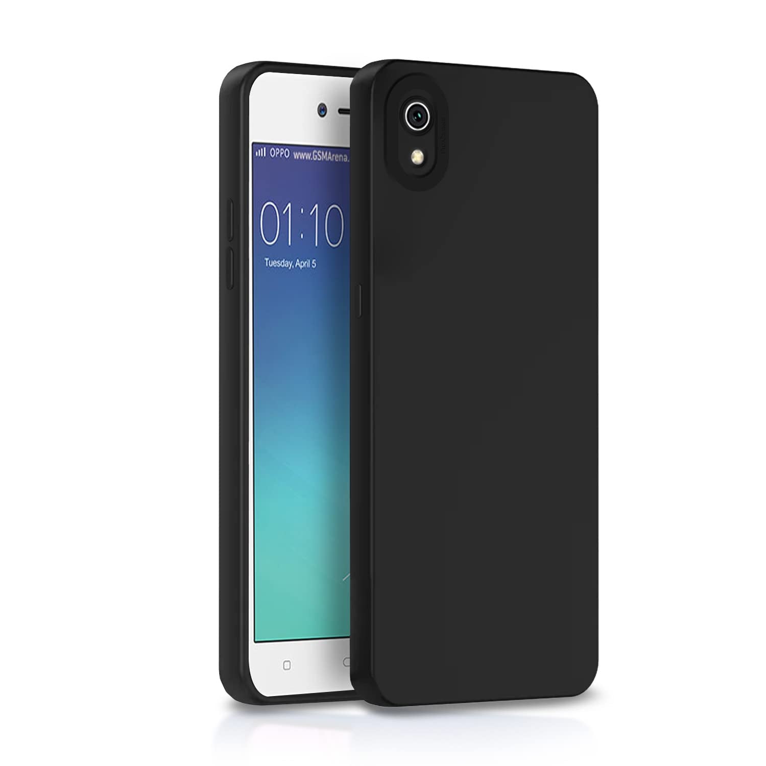 Oppo A37 Liquid Silicone Back Cover-Black