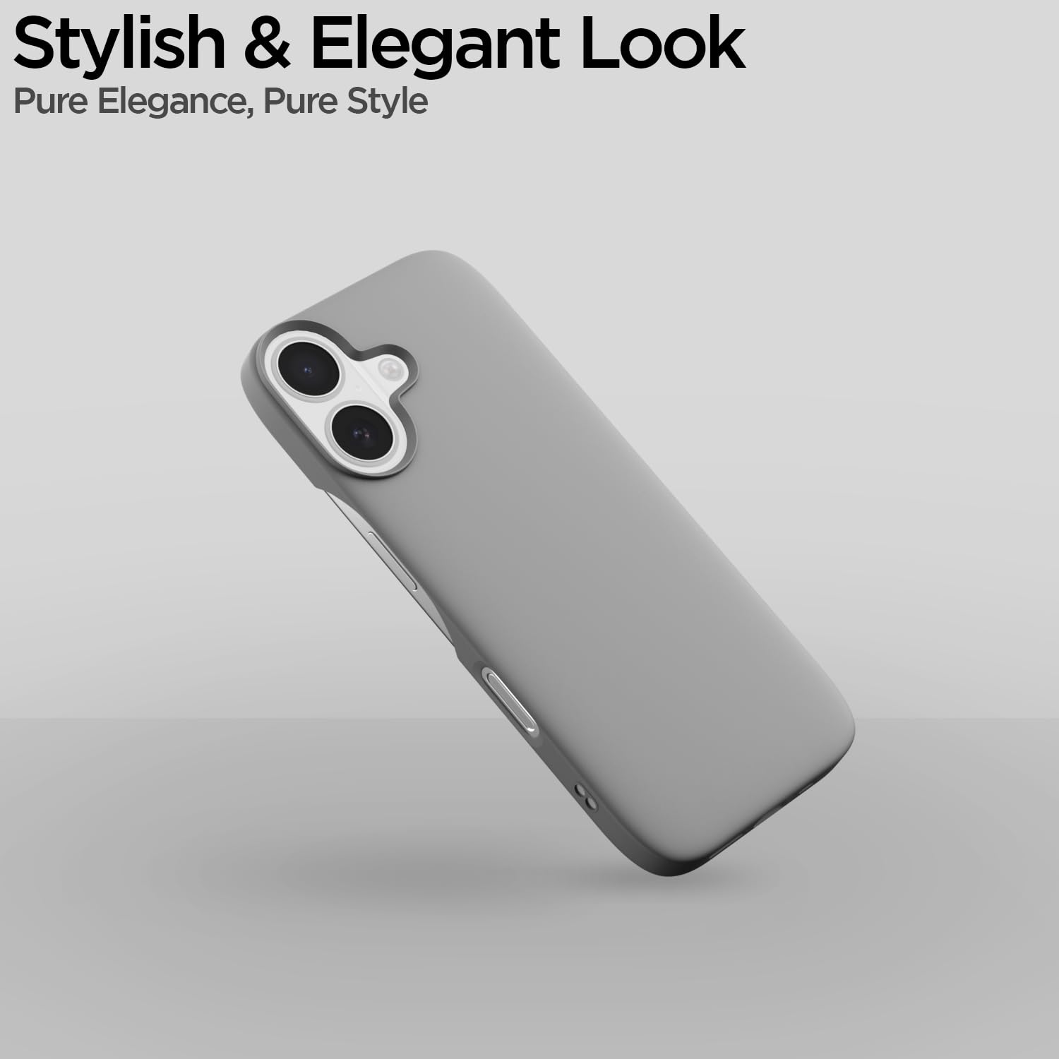Pikkme iPhone 16 Plus SideCut Back Cover (Grey)