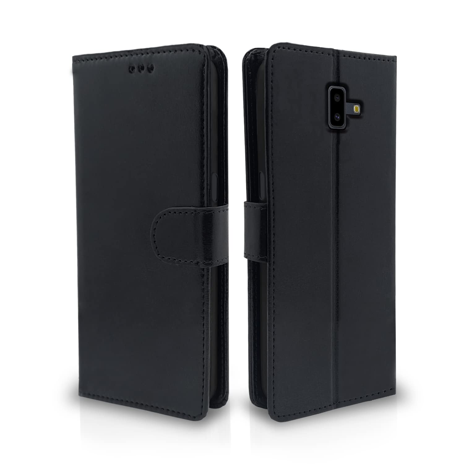 Samsung Galaxy J6 Plus Vintage Flip Cover - Black
