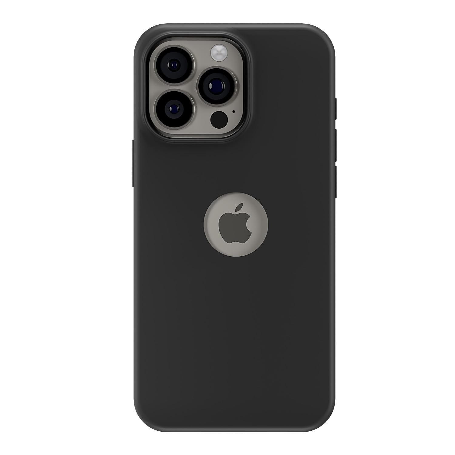 Pikkme iPhone 16 Pro Max Super Soft Silicone Back Cover (Black)