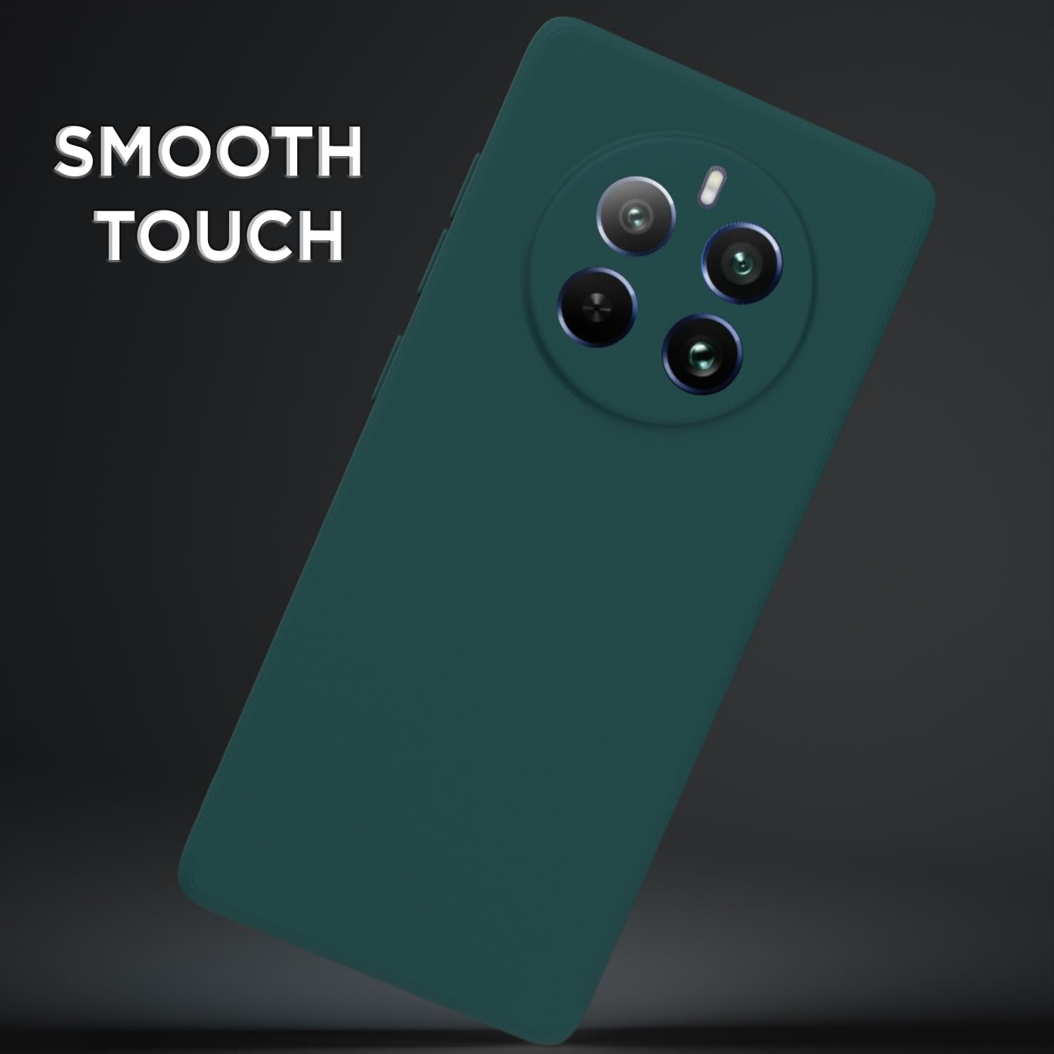 Pikkme Realme 12 Pro 5G Liquid Silicone Back Cover (Green)