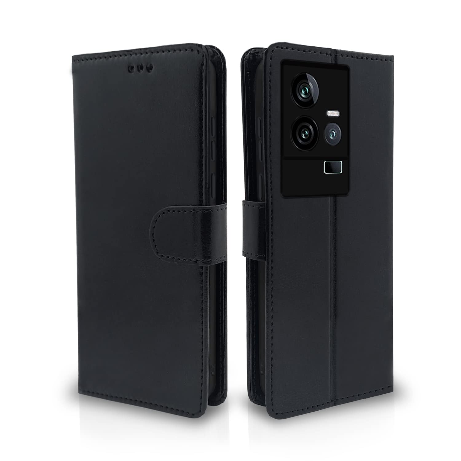 Black Wallet mobile flip cover for iQOO 11 5G – Pikkme
