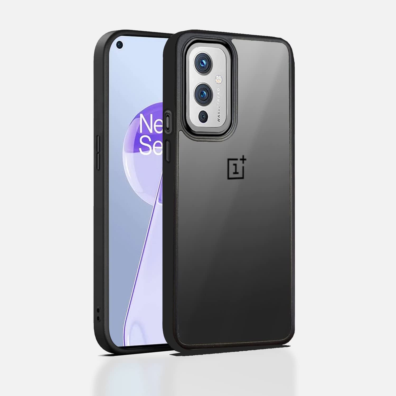 Oneplus 9 5G Oneplus 9 5G Chrome Metal Ring Back Cover -Black
