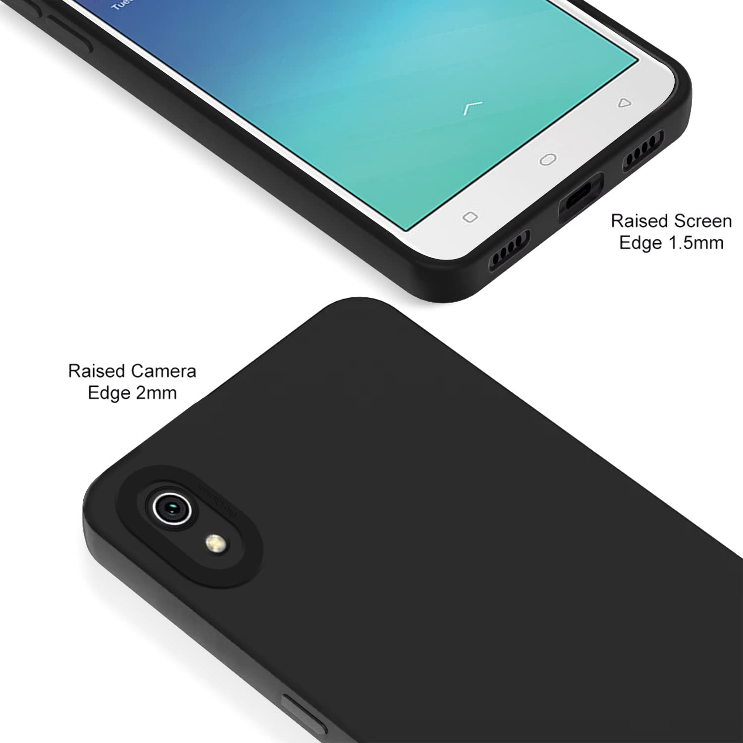 Pikkme Oppo A37 Liquid Silicone Back Cover | Black