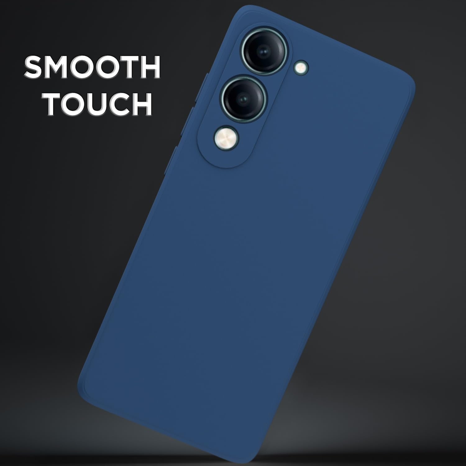 Pikkme Vivo Y19e / Y04 4G / Y29s 5G Soft Matte Silicone Shockproof Case (Blue)