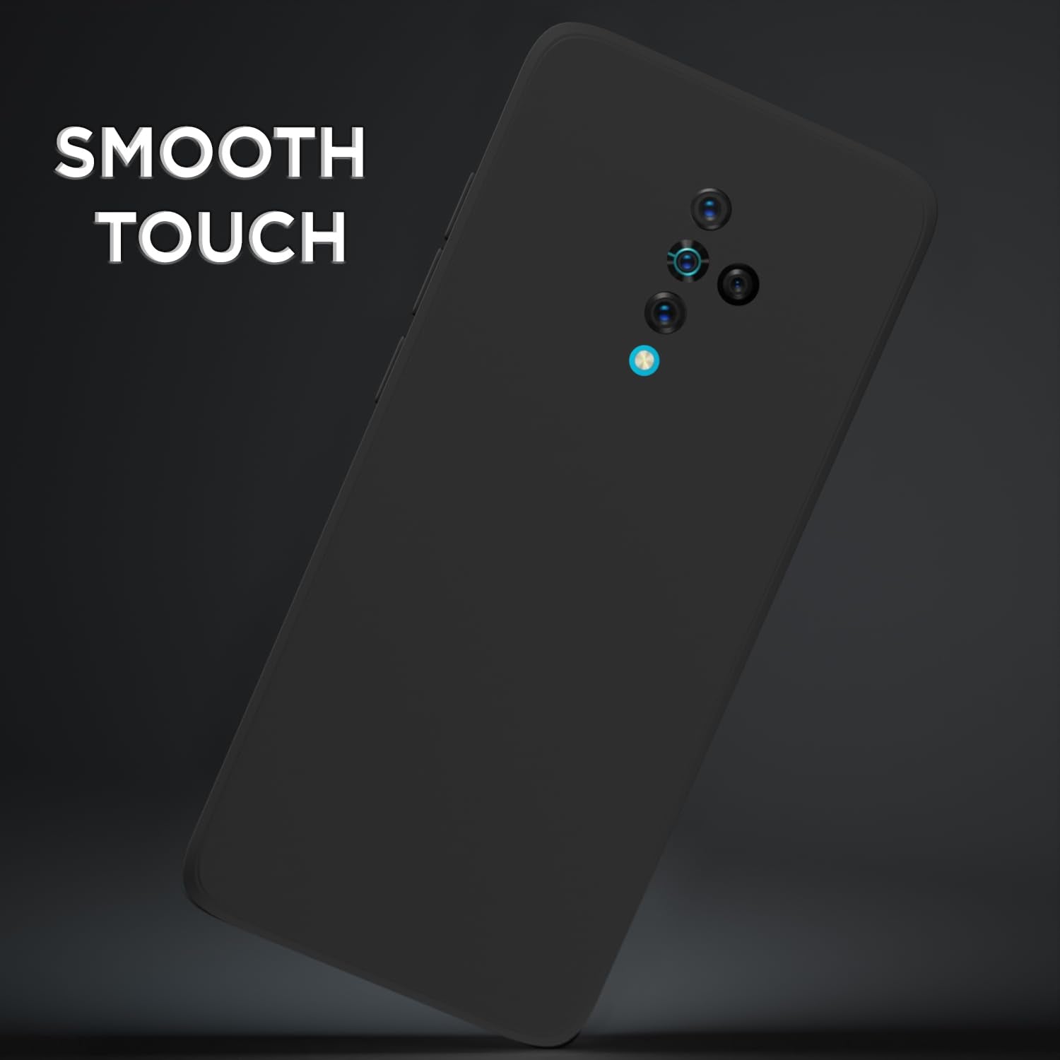 Pikkme Vivo S1 Pro Soft Matte Silicone Shockproof Case (Black)