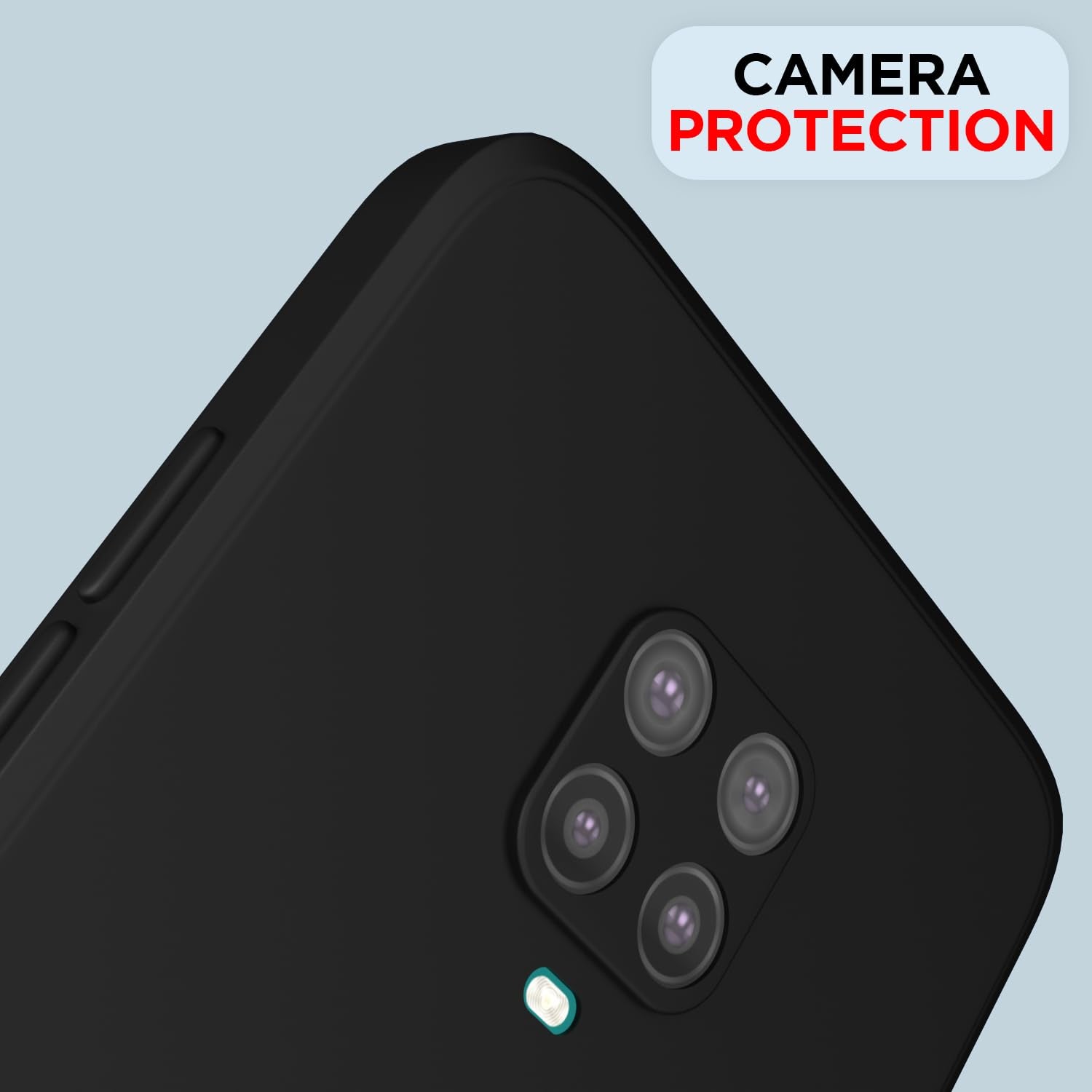 Pikkme Redmi Note 10 Lite / Redmi Note 9 Pro / Note 9 Pro Max Soft Matte Silicone Shockproof Case(Black)