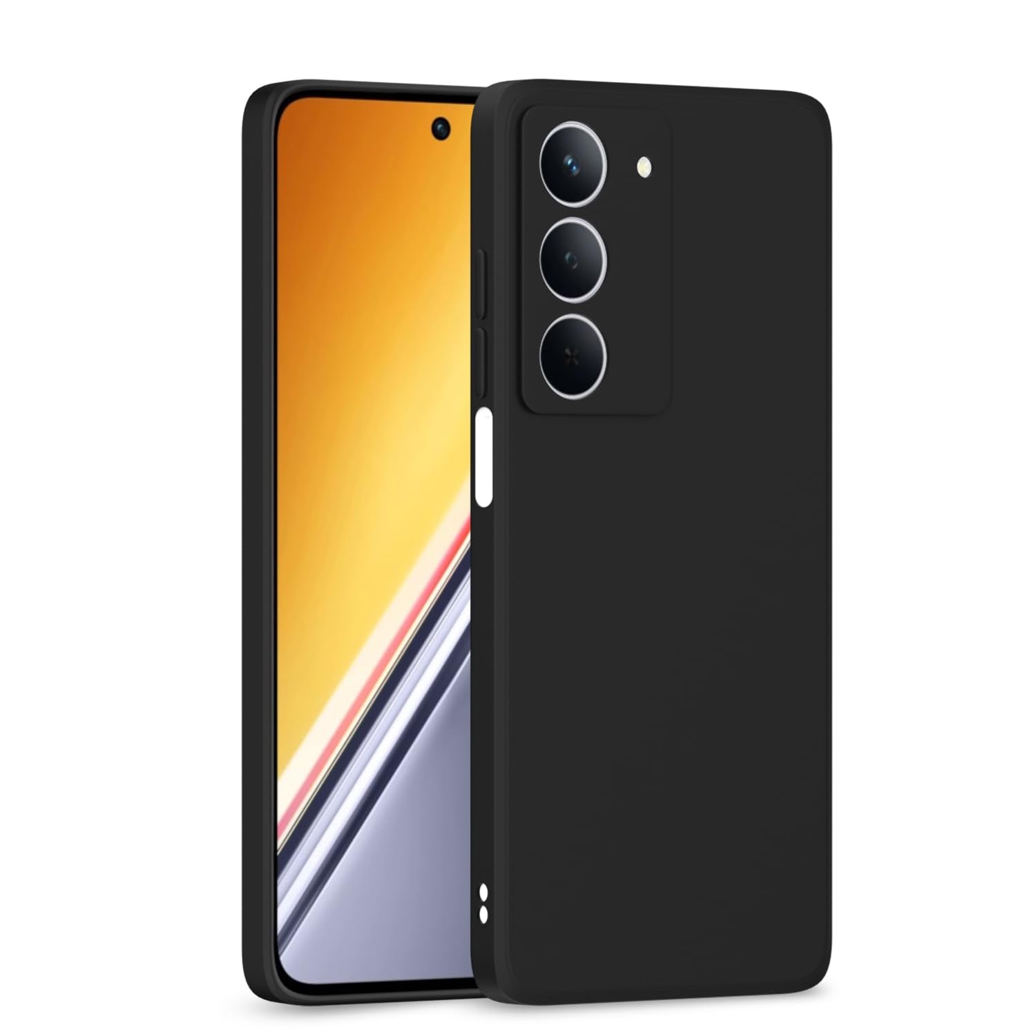Pikkme Realme P3x 5G Liquid Silicone Back Cover - Black
