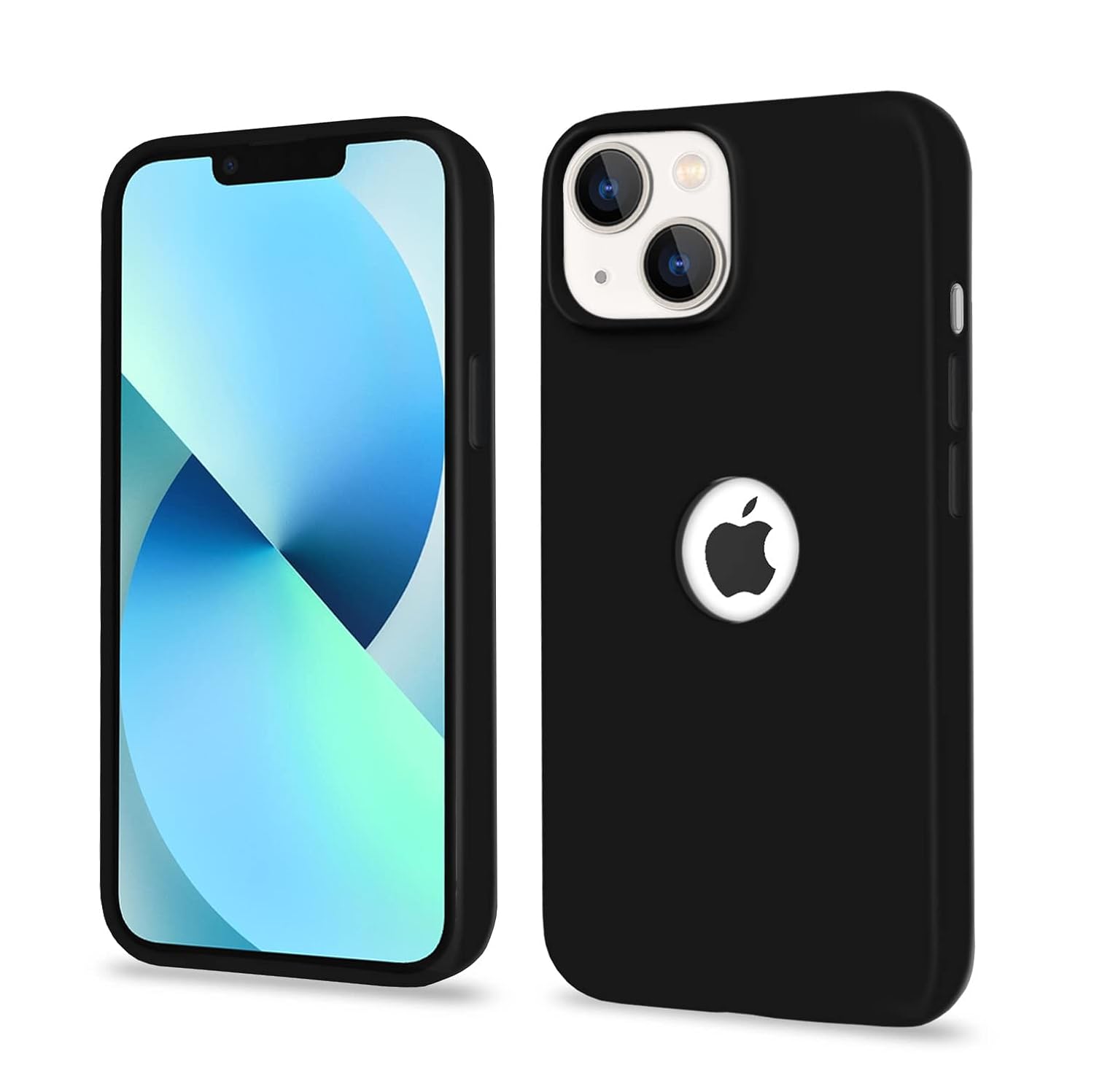 Pikkme iPhone 13 Super Soft Silicone Back Cover (Black)
