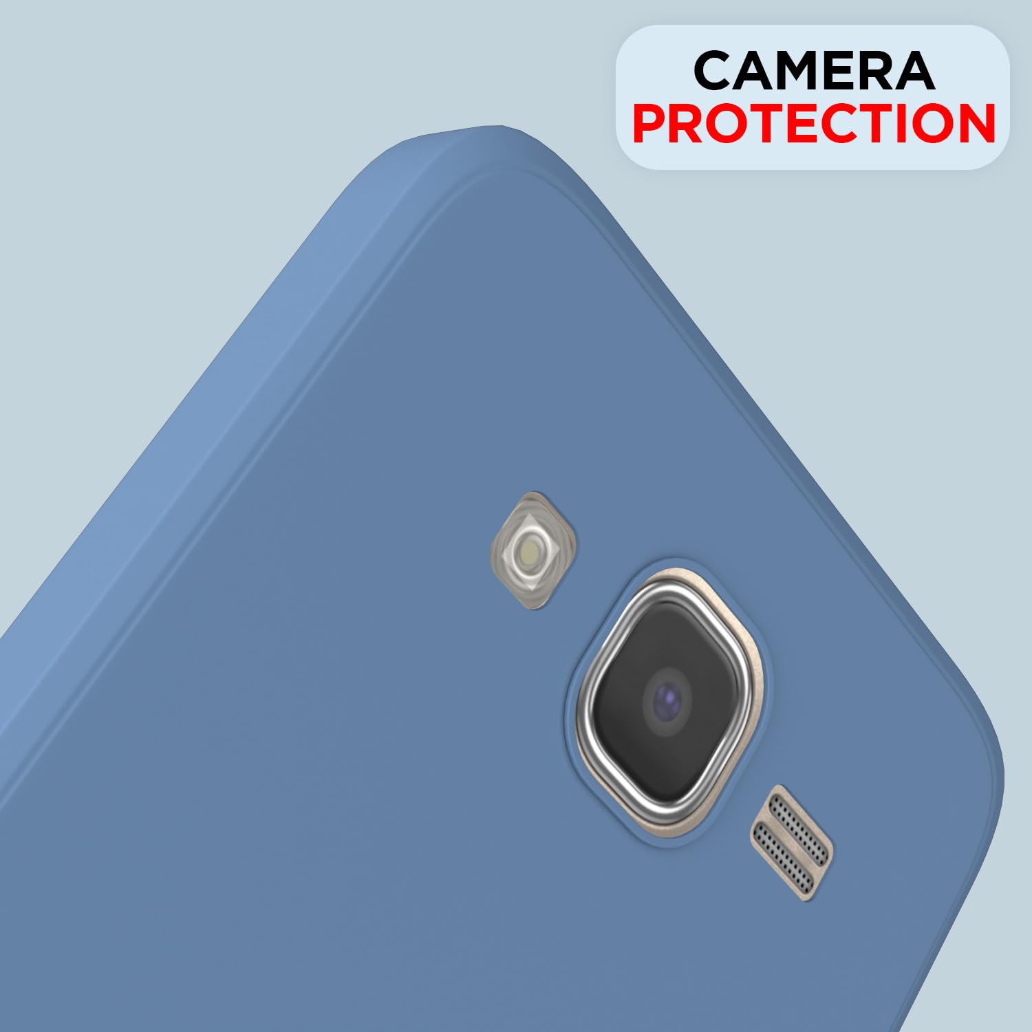 Pikkme Samsung Galaxy J7 2015 / J7 / J7 Nxt Soft Matte Silicone Shockproof Case (Aqua Blue)