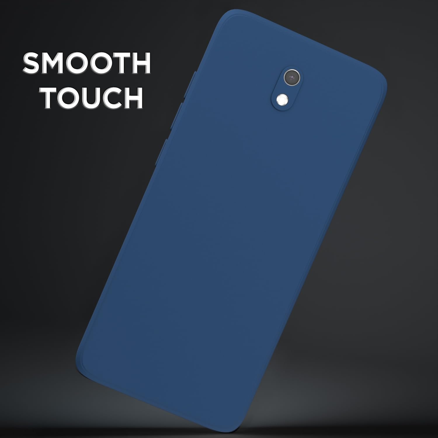 Pikkme Redmi 8A Soft Matte Silicone Shockproof Case (Blue)