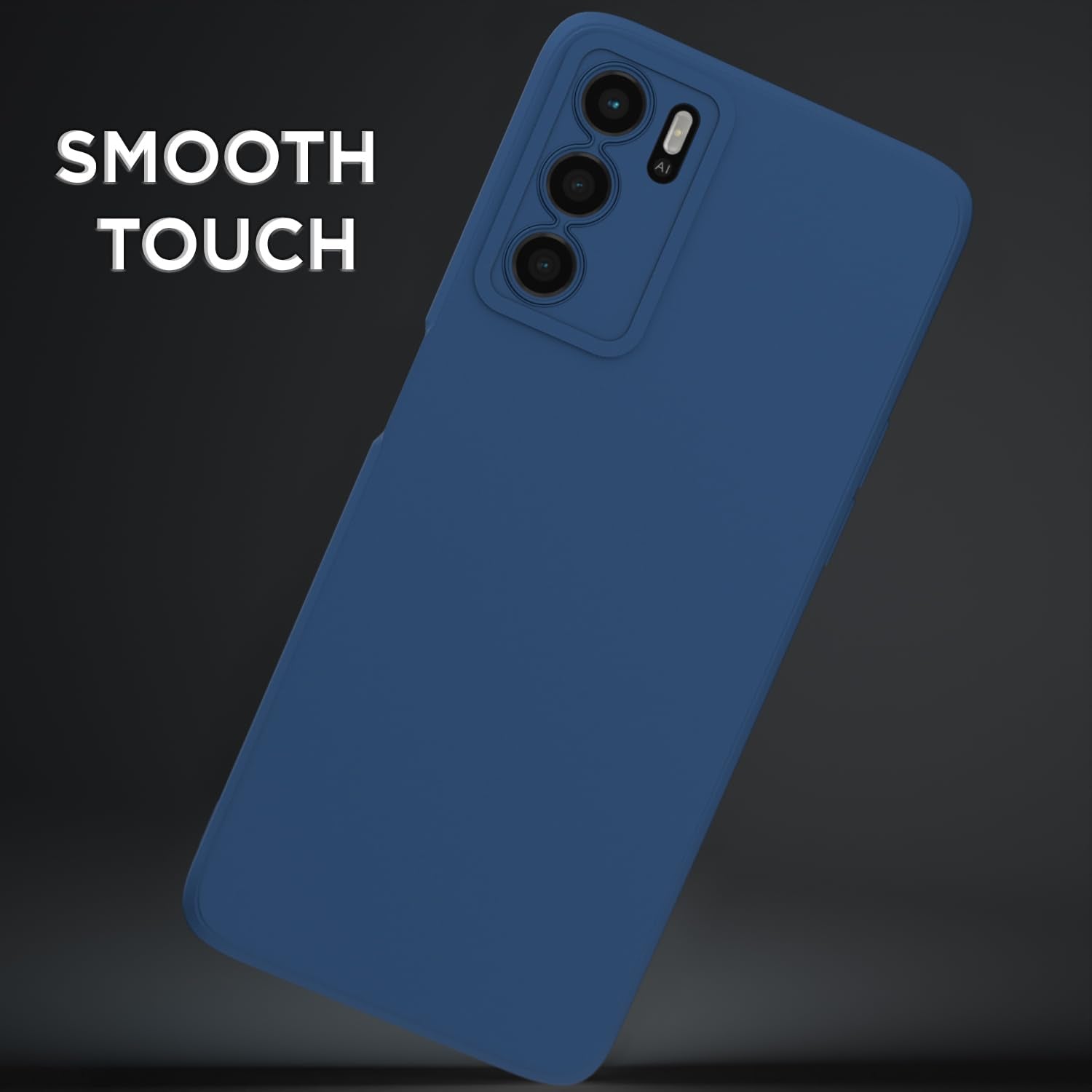 Oppo A16 Matte mobile back cover in blue by Pikkme – photo 2