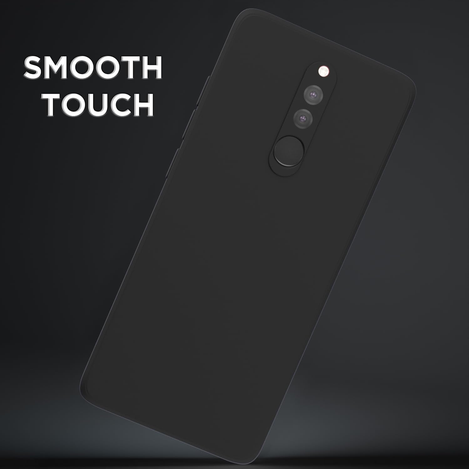Pikkme Redmi 8 / Redmi 8A Dual Soft Matte Silicone Shockproof Case (Black)