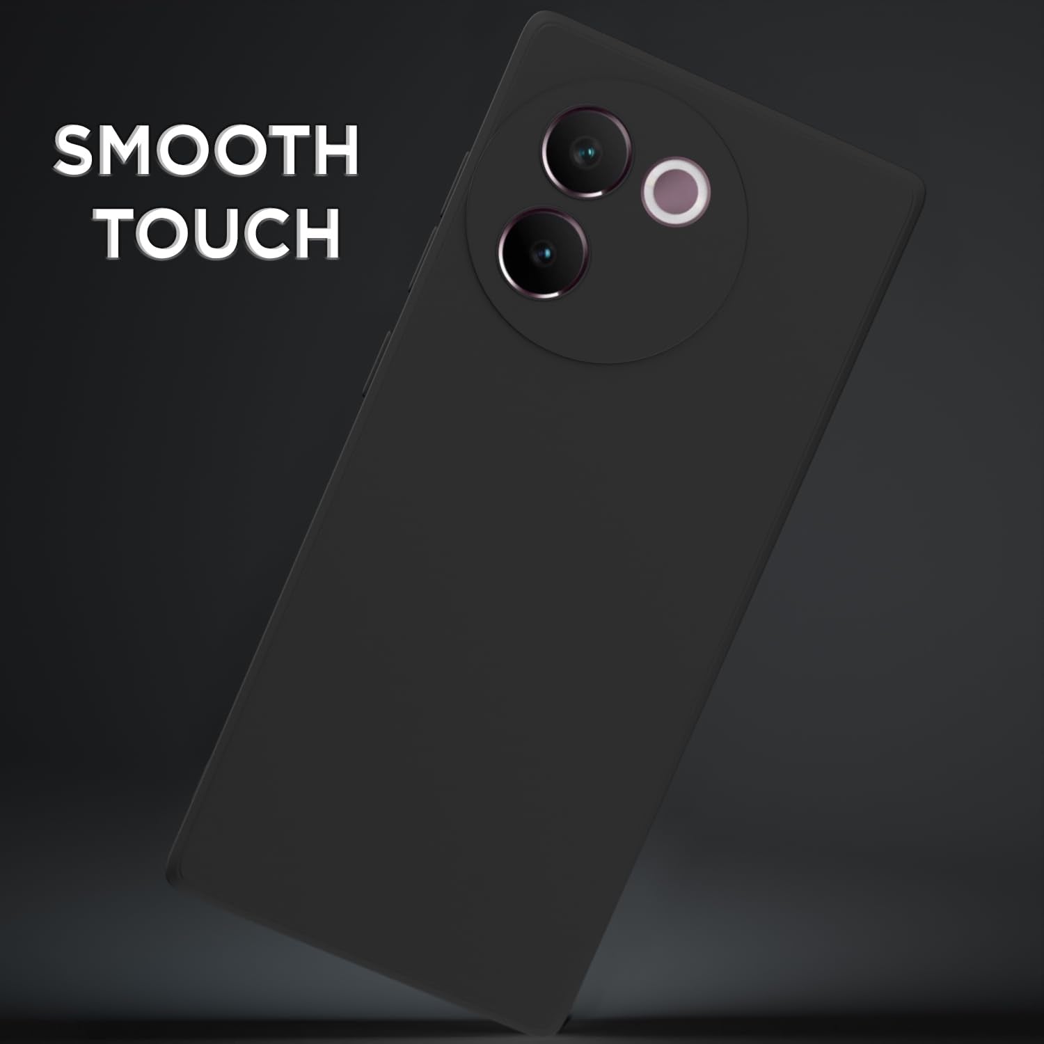 Pikkme Vivo V30e 5G Soft Matte Silicone Shockproof Case | Black