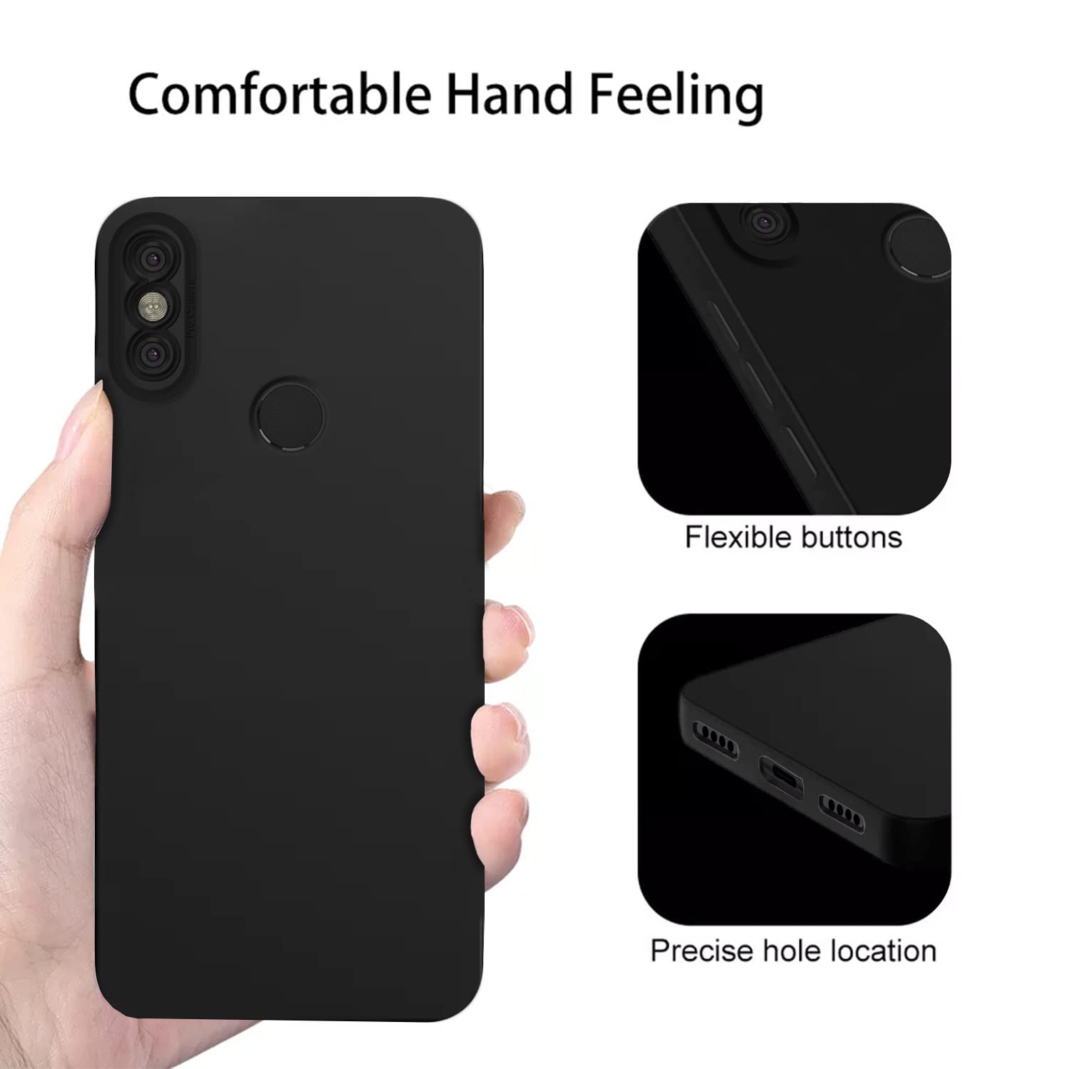 Pikkme Mi Redmi Note 6 Pro Liquid Silicone Back Cover | Black
