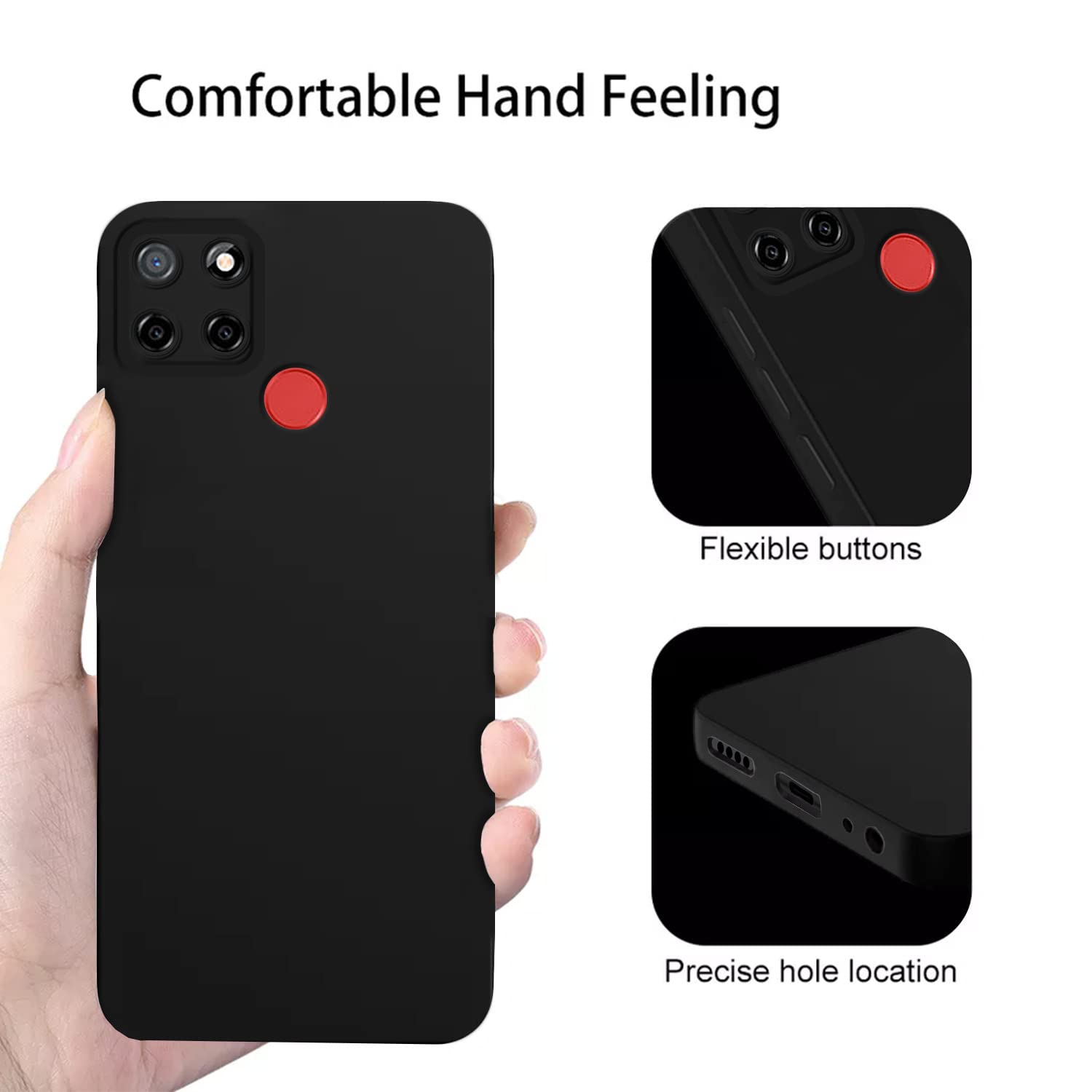 Black Matte phone cover for Realme Narzo 30A/20/C25s/C25 – Pikkme – photo 3