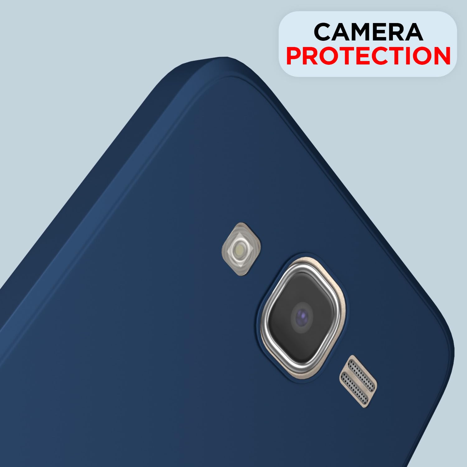 Pikkme Samsung Galaxy J7 2015 / J7 / J7 Nxt Soft Matte Silicone Shockproof Case (Blue)