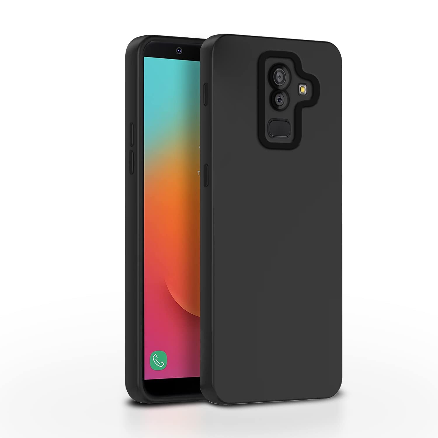 Samsung Galaxy J8 Liquid Silicone Cover - Black