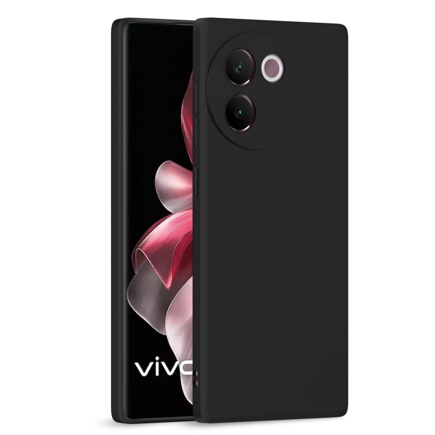 Vivo V30e 5G Liquid Silicone Back Cover-Black