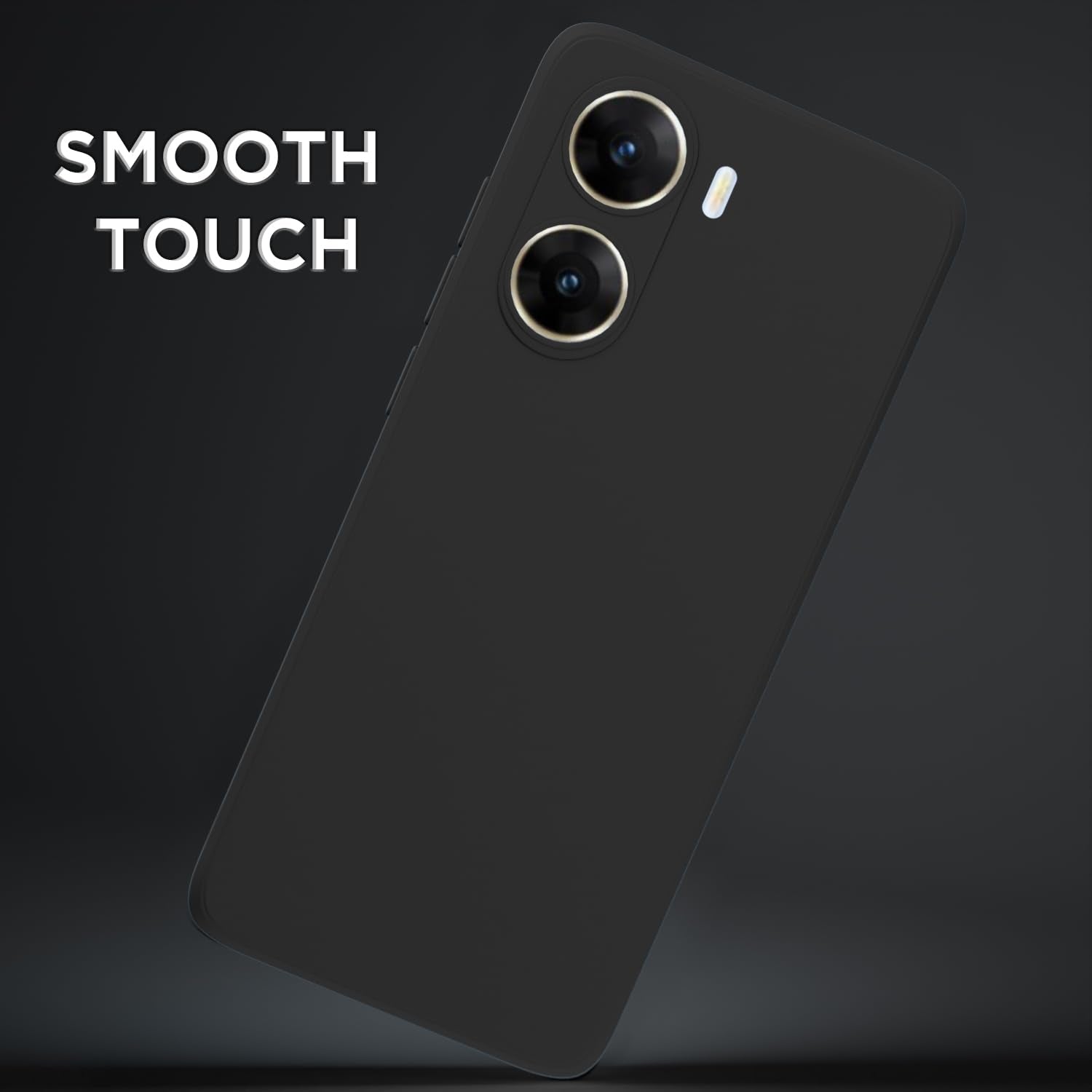 Pikkme Vivo V29e 5G Soft Matte Silicone Shockproof Case (Black)