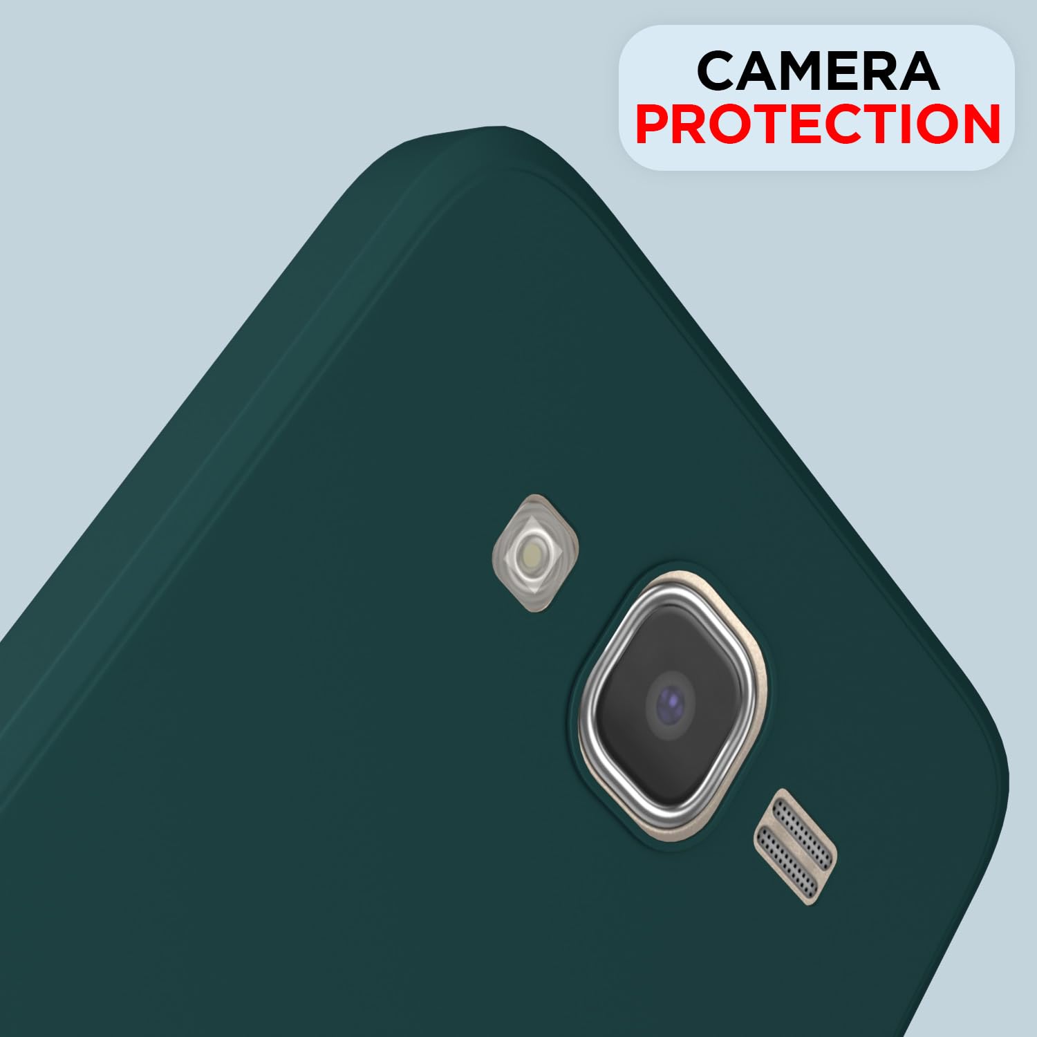 Pikkme Samsung Galaxy J7 2015 / J7 / J7 Nxt Soft Matte Silicone Shockproof Case (Green)
