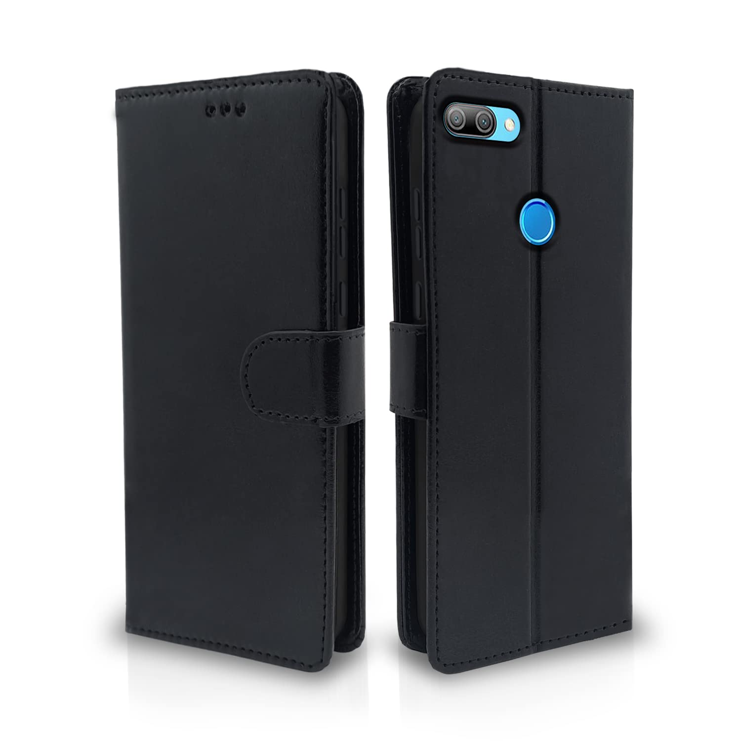 Black Wallet wallet flip cover for Honor 9N – Pikkme