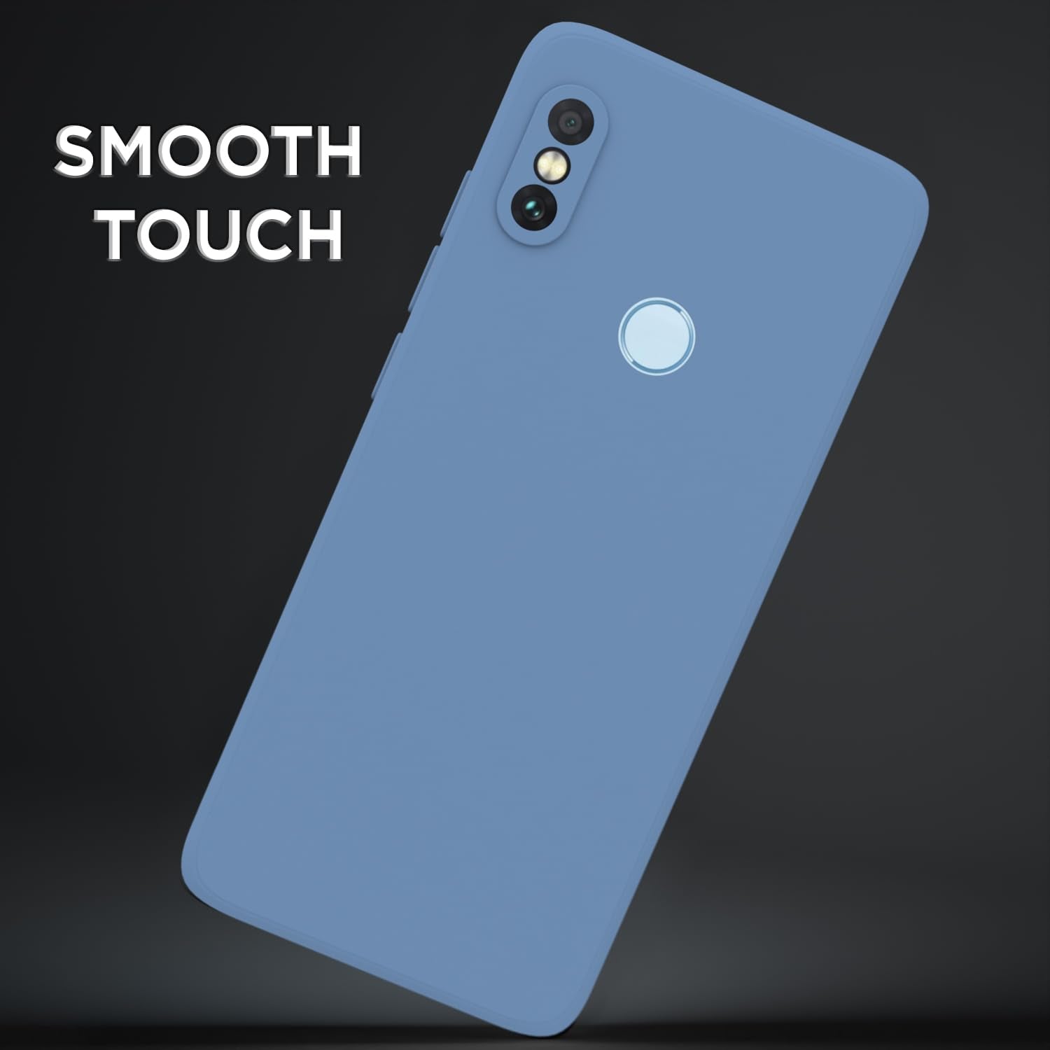 Pikkme Redmi Note 5 Pro Soft Matte Silicone Shockproof Case (Aqua Blue)