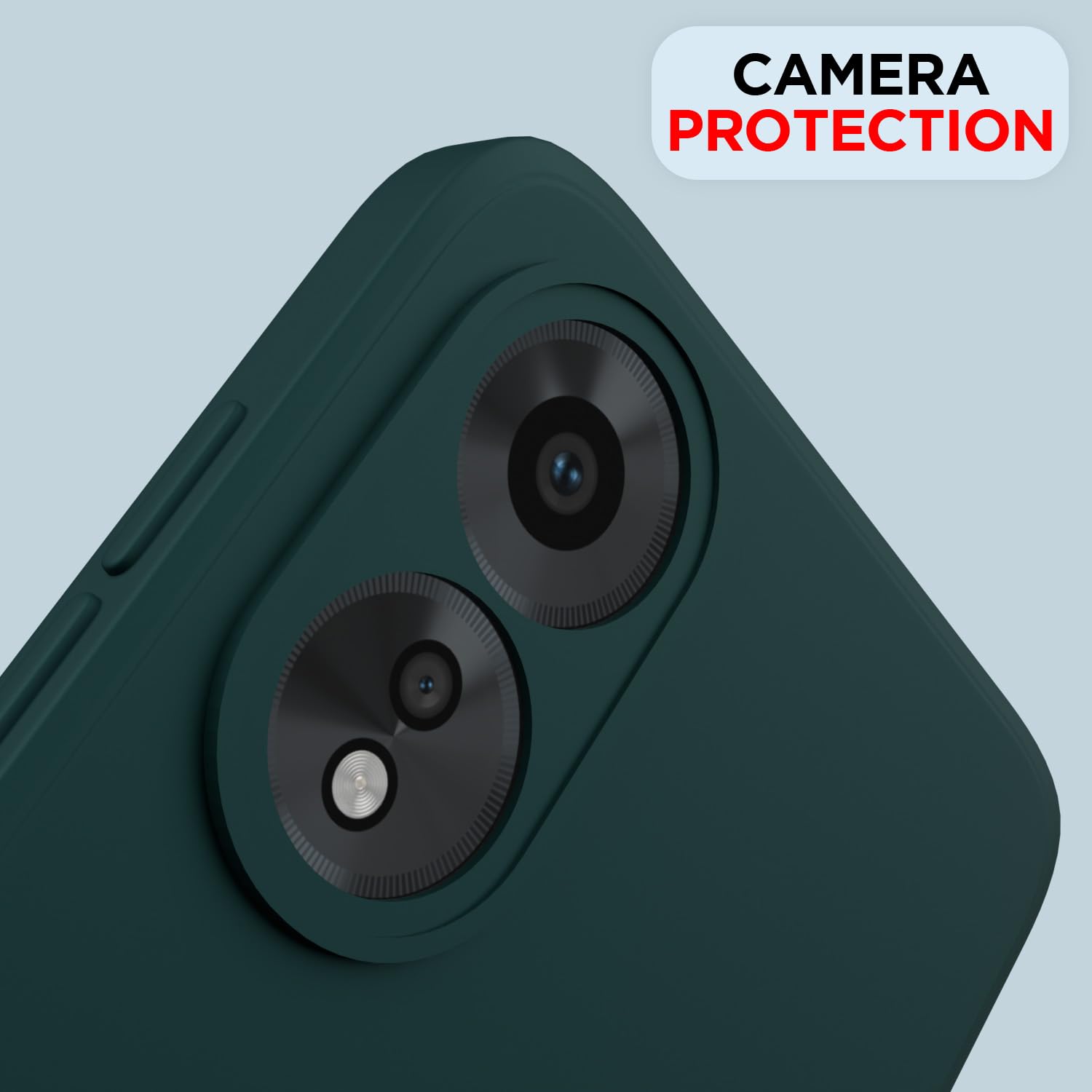 Pikkme Oppo A38 Liquid Silicone Back Cover (Green)