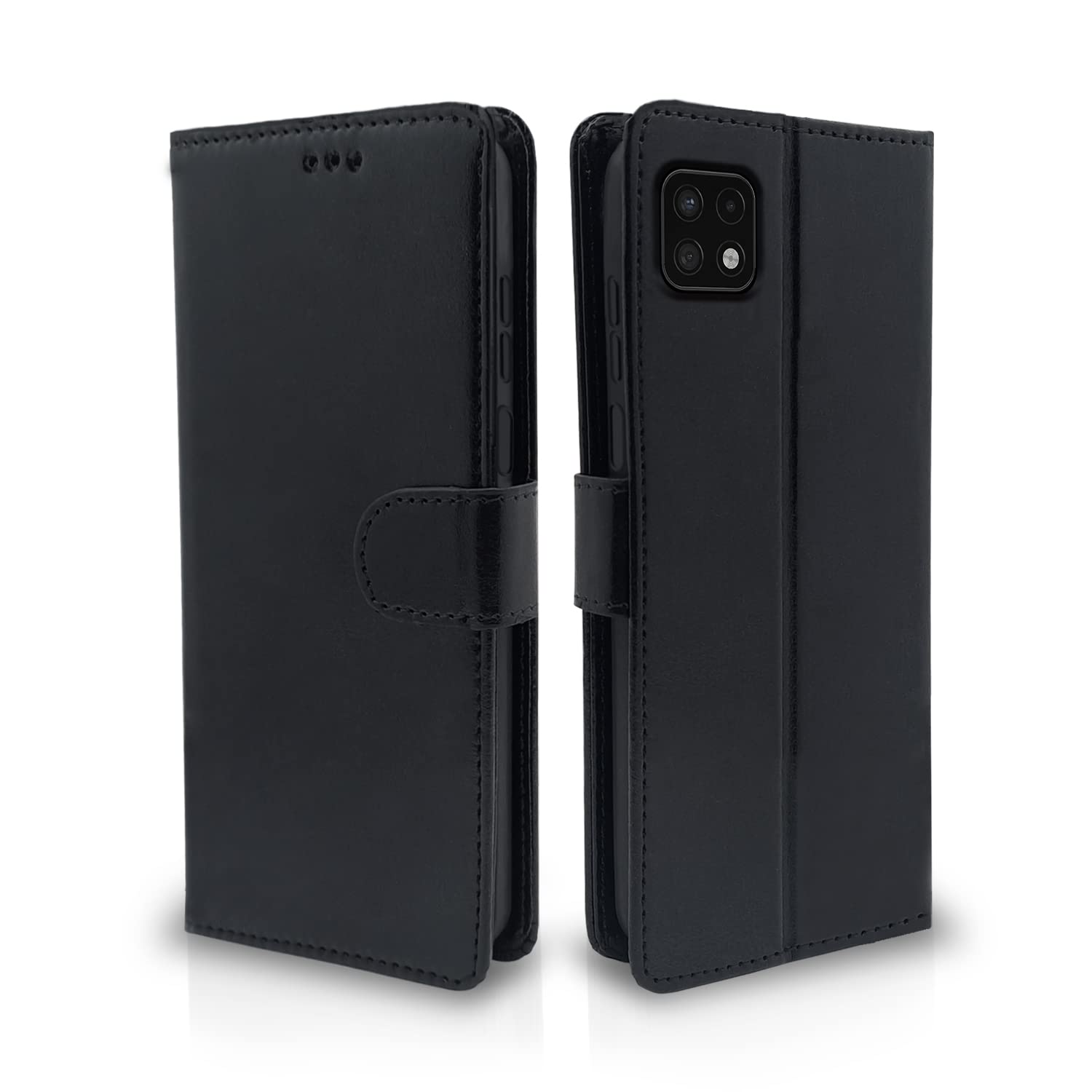Samsung Galaxy A22 5G / F42 5G Vintage Flip Cover - Black