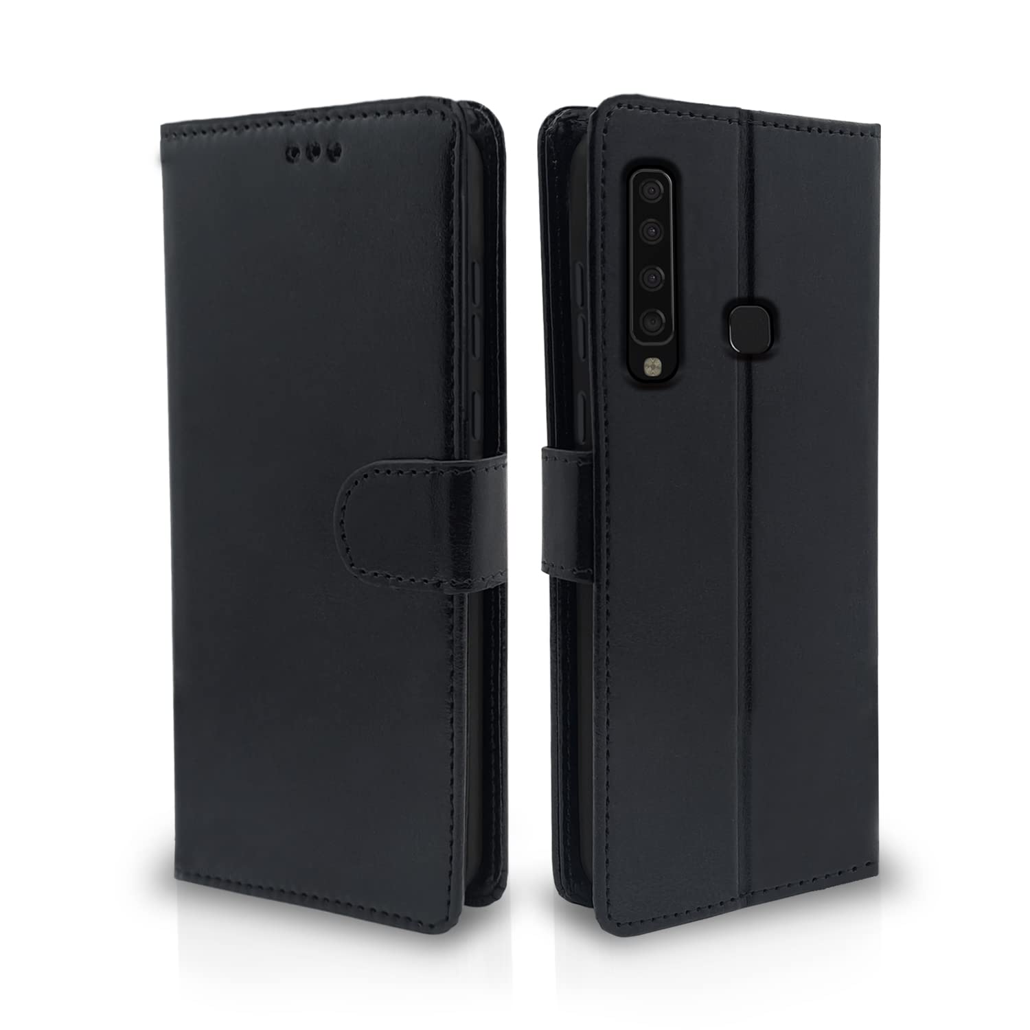 Samsung Galaxy A9 2018 Vintage Flip Cover - Black